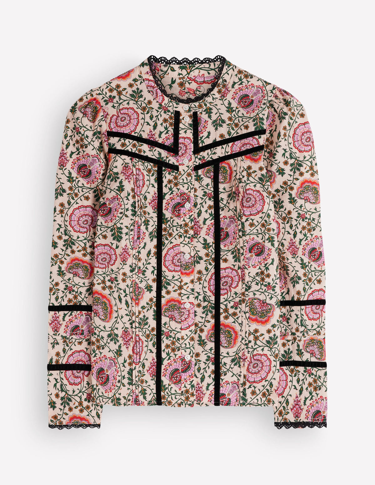 Carmen Trim Detail Top-Multi, Sprouting Vine-7