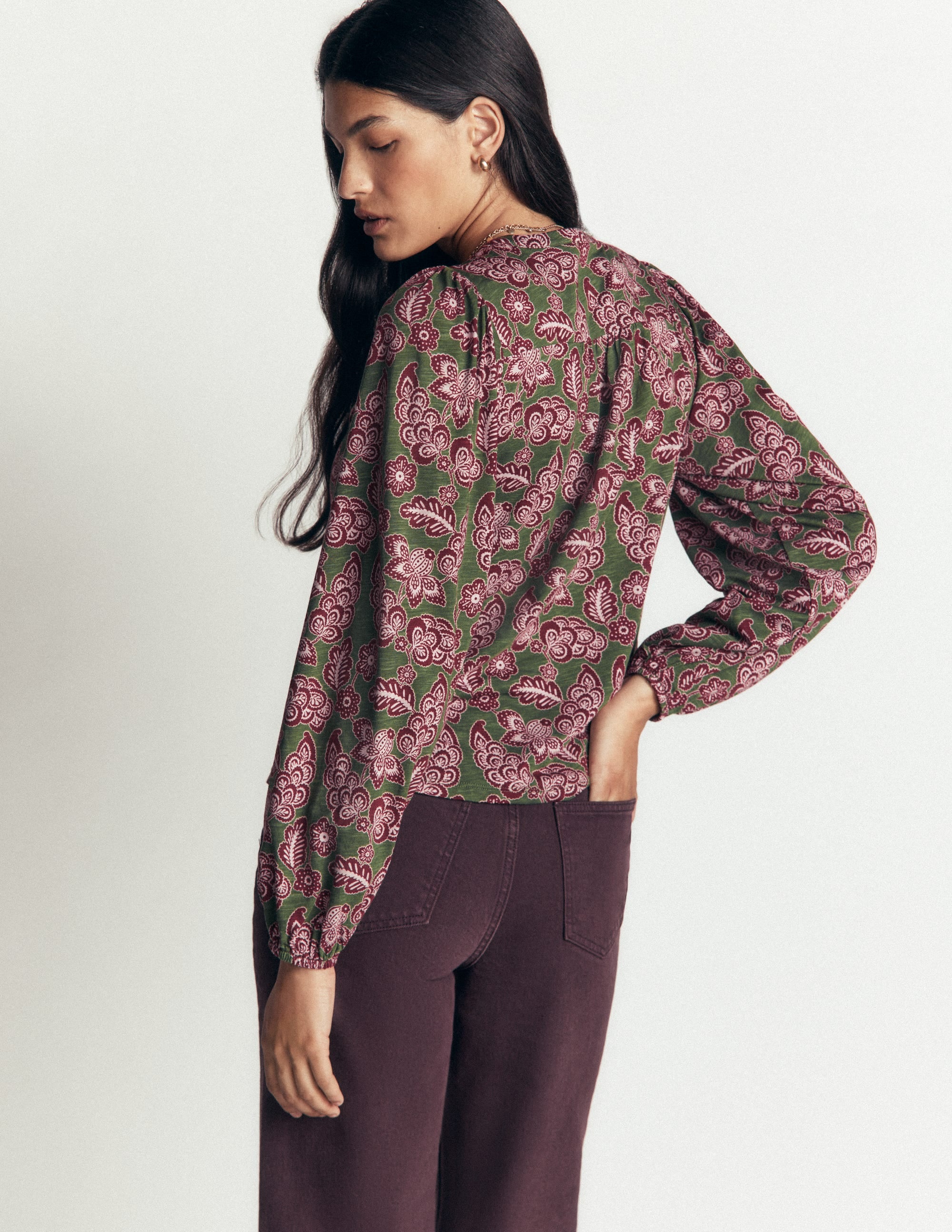 Ara Jersey Shirt-Chive, Tickled Meadows - Image 3