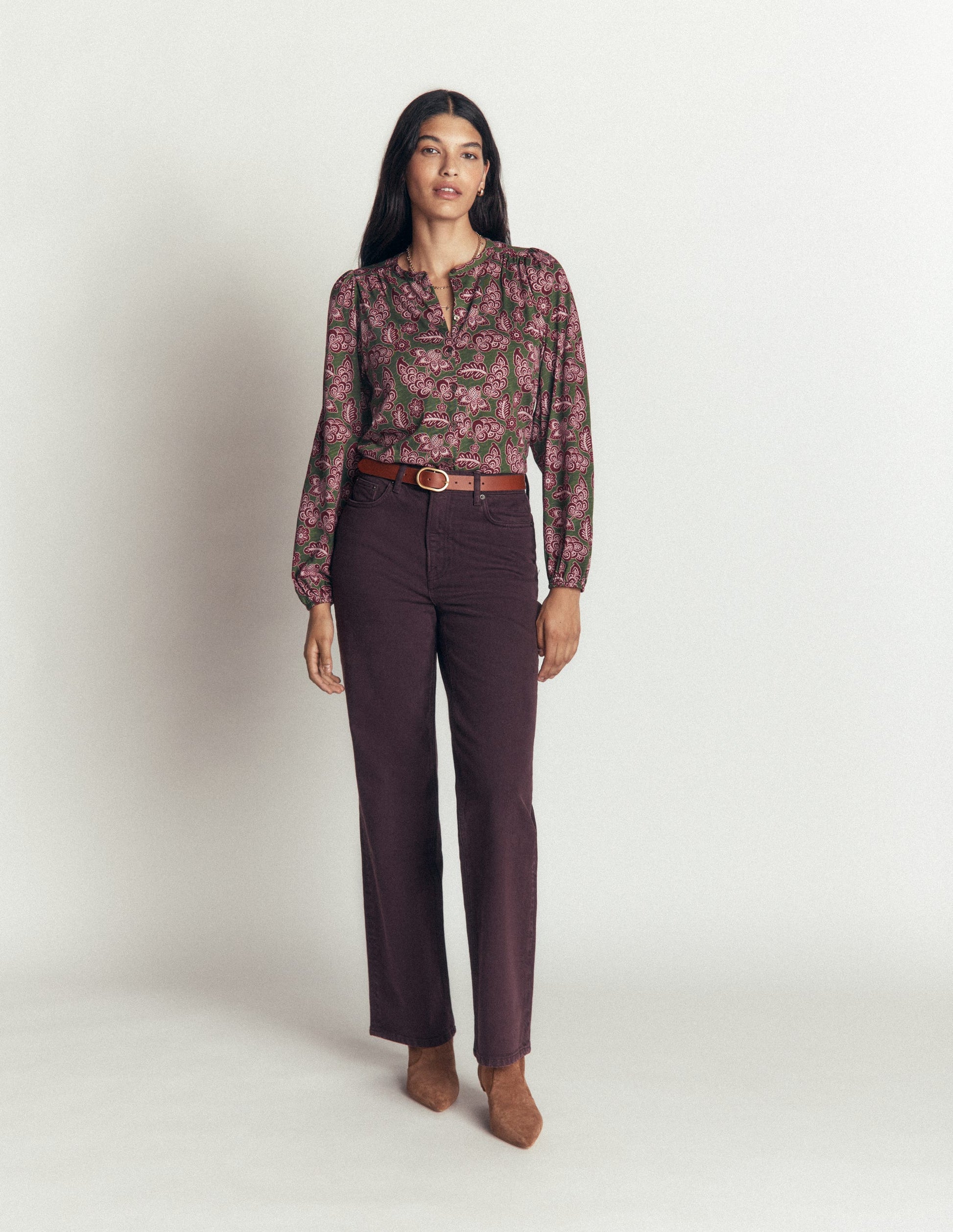 Ara Jersey Shirt-Chive, Tickled Meadows-4