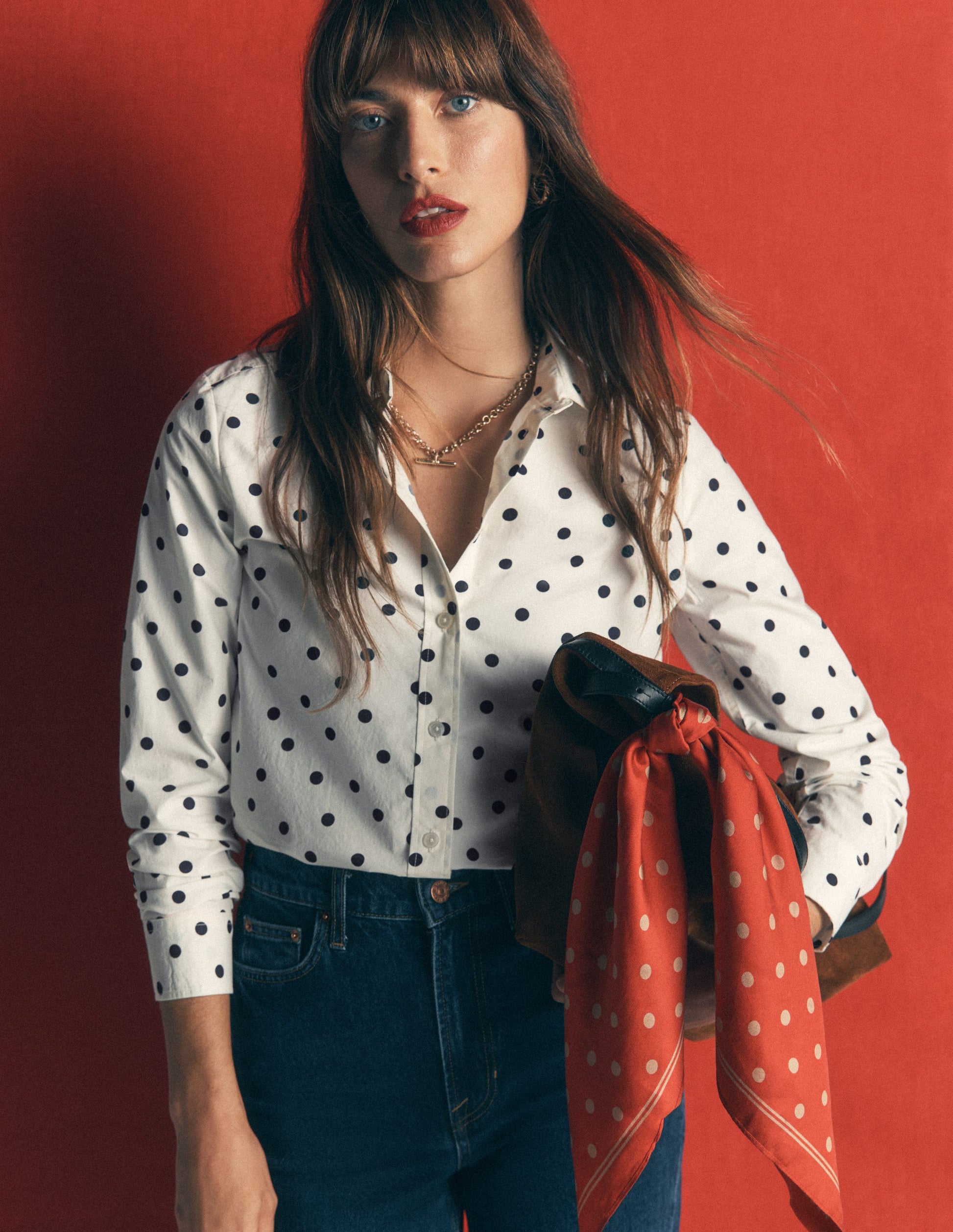 The New Sienna Cotton Shirt-Ivory, Boden Spot-1