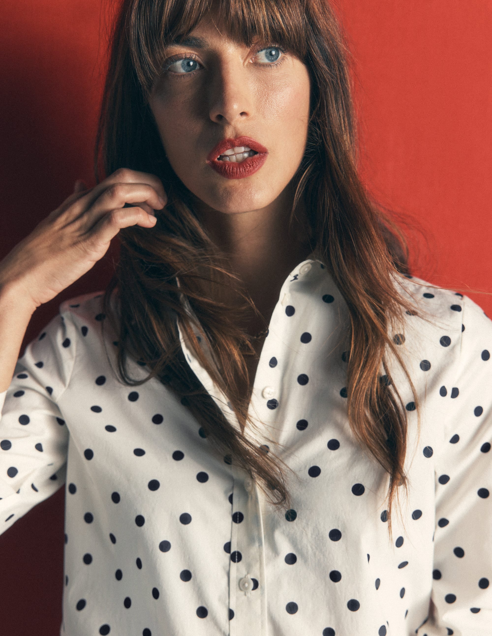 The New Sienna Cotton Shirt-Ivory, Boden Spot - Image 2