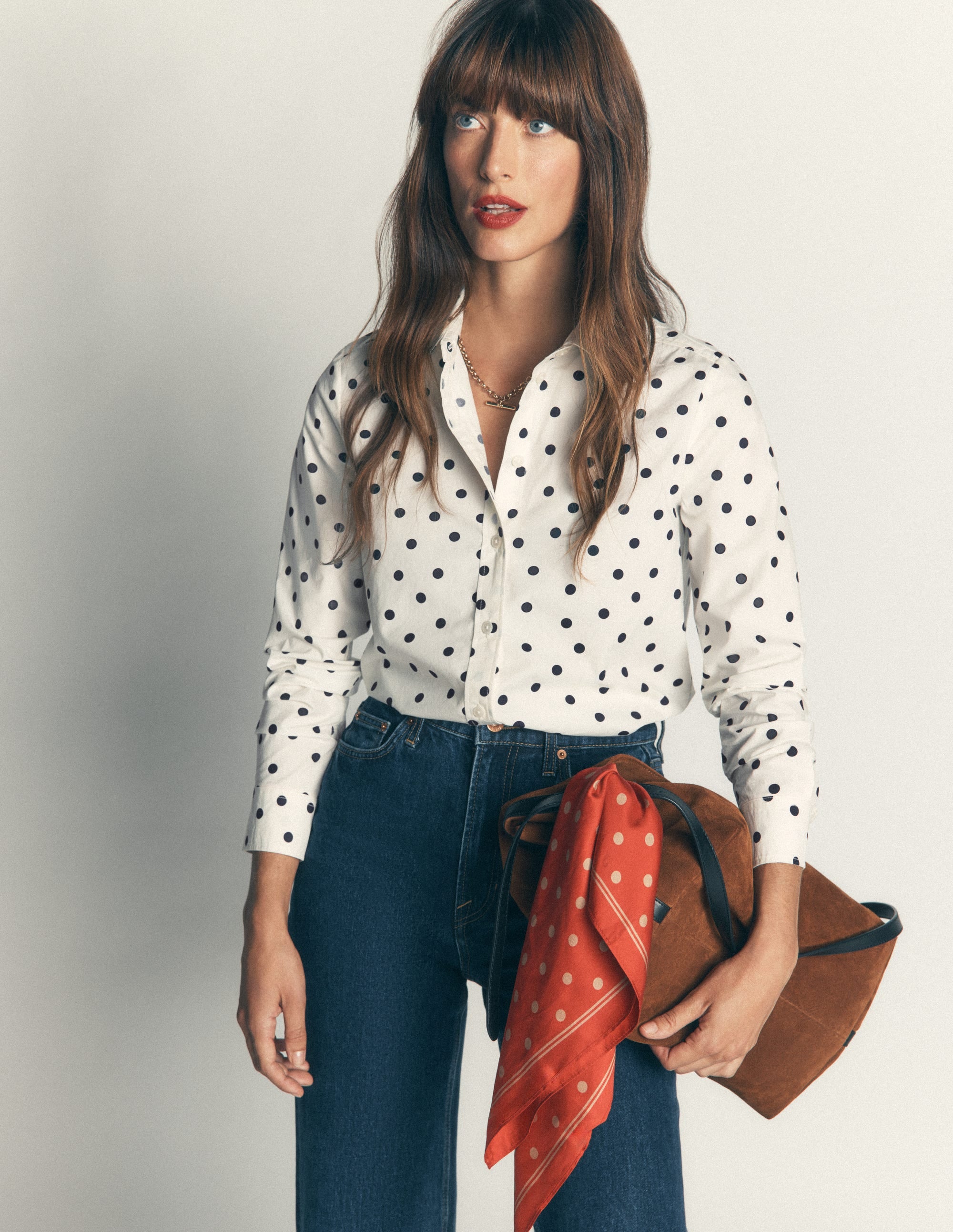 The New Sienna Cotton Shirt-Ivory, Boden Spot - Image 4