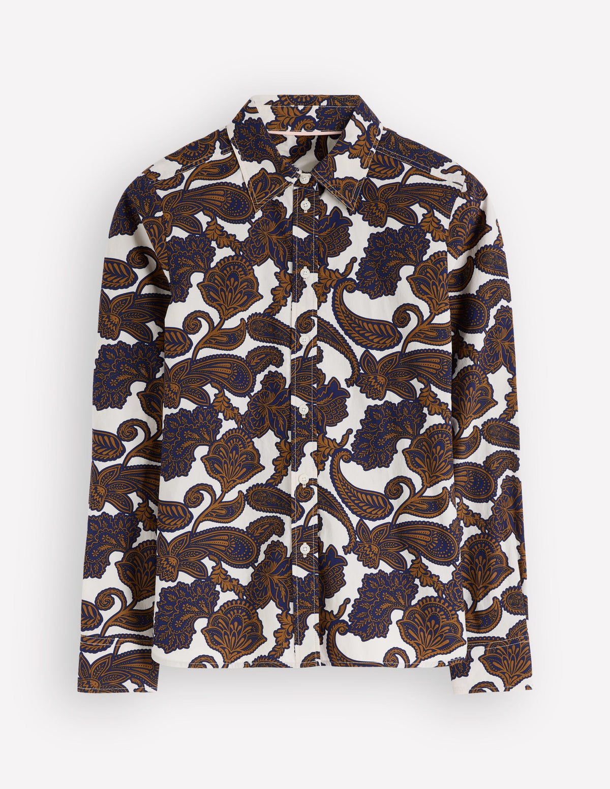 The New Sienna Cotton Shirt-Almond Milk, Paisley Bouquet-7