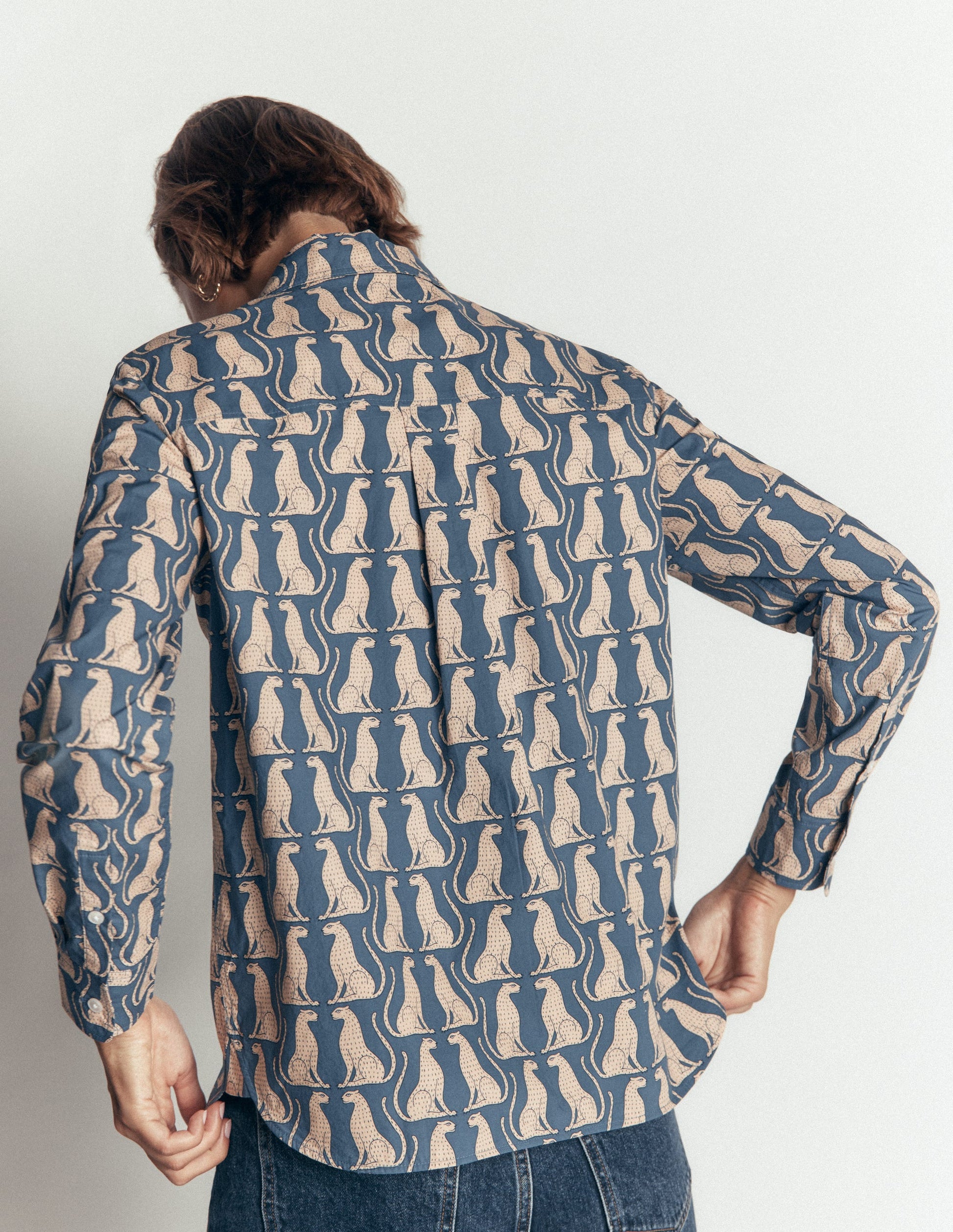 The New Sienna Cotton Shirt-Storm Blue, Patient Leopard-3