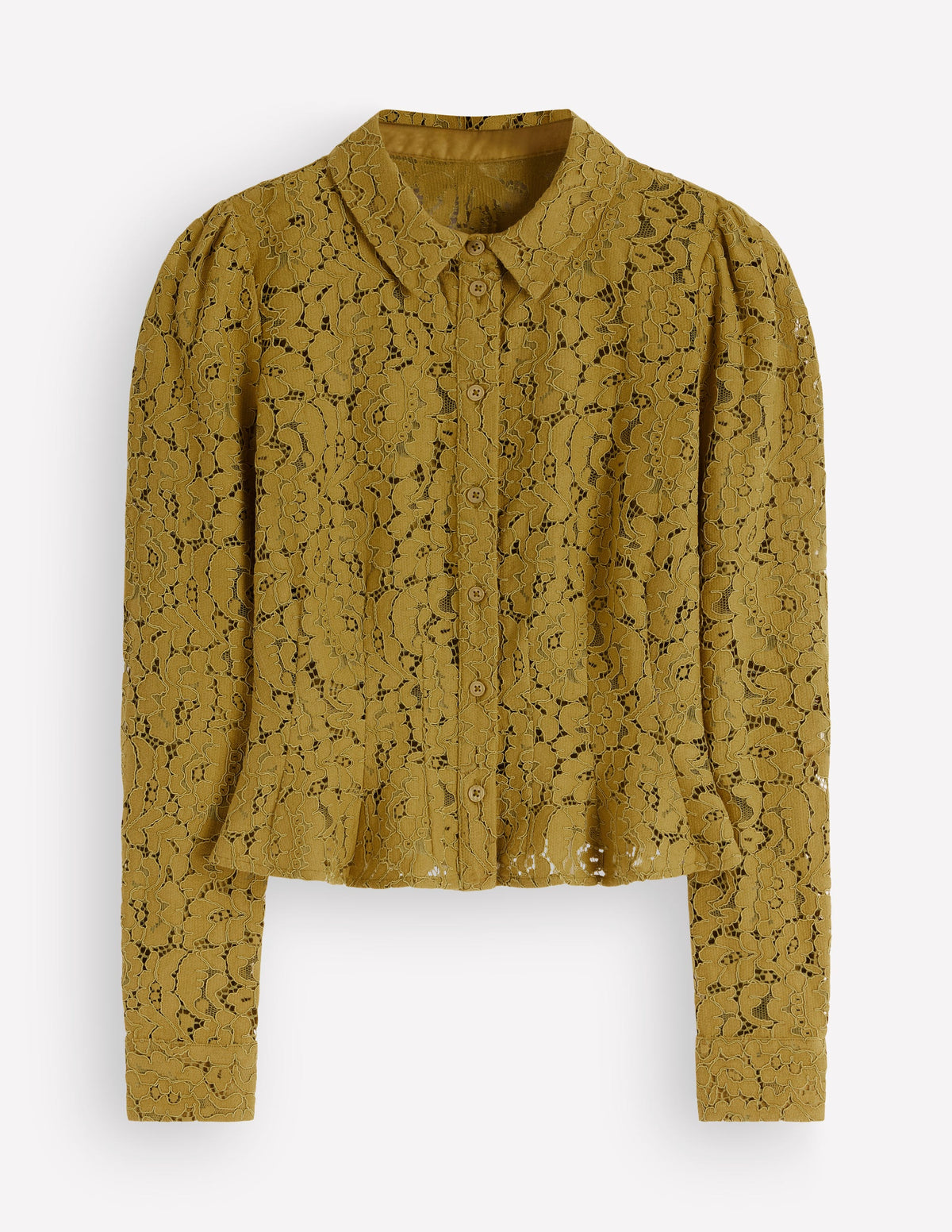 Julia Darted Lace Shirt-Olive-6