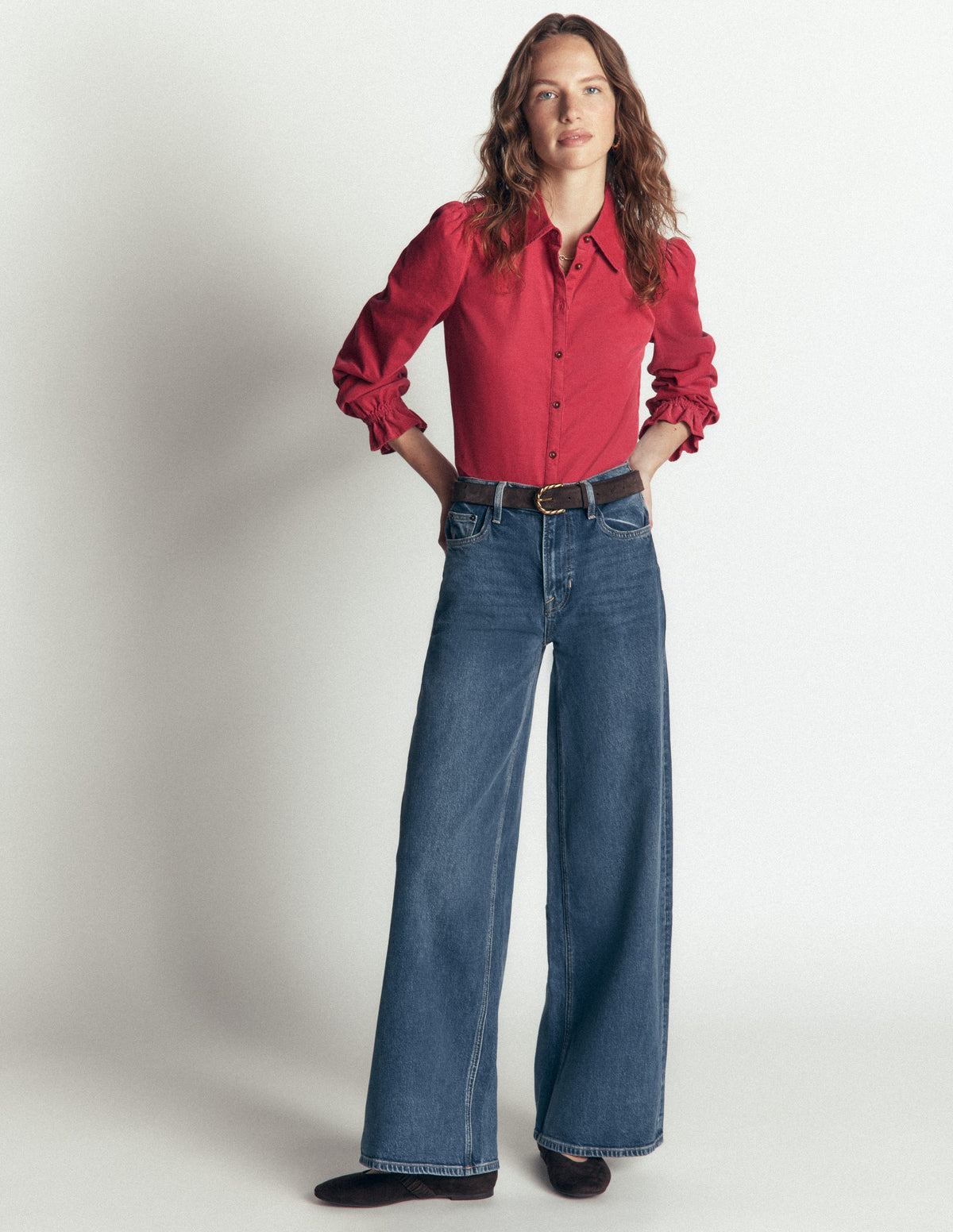 Violet Smock Shoulder Cord Top-Cherry Blush-4