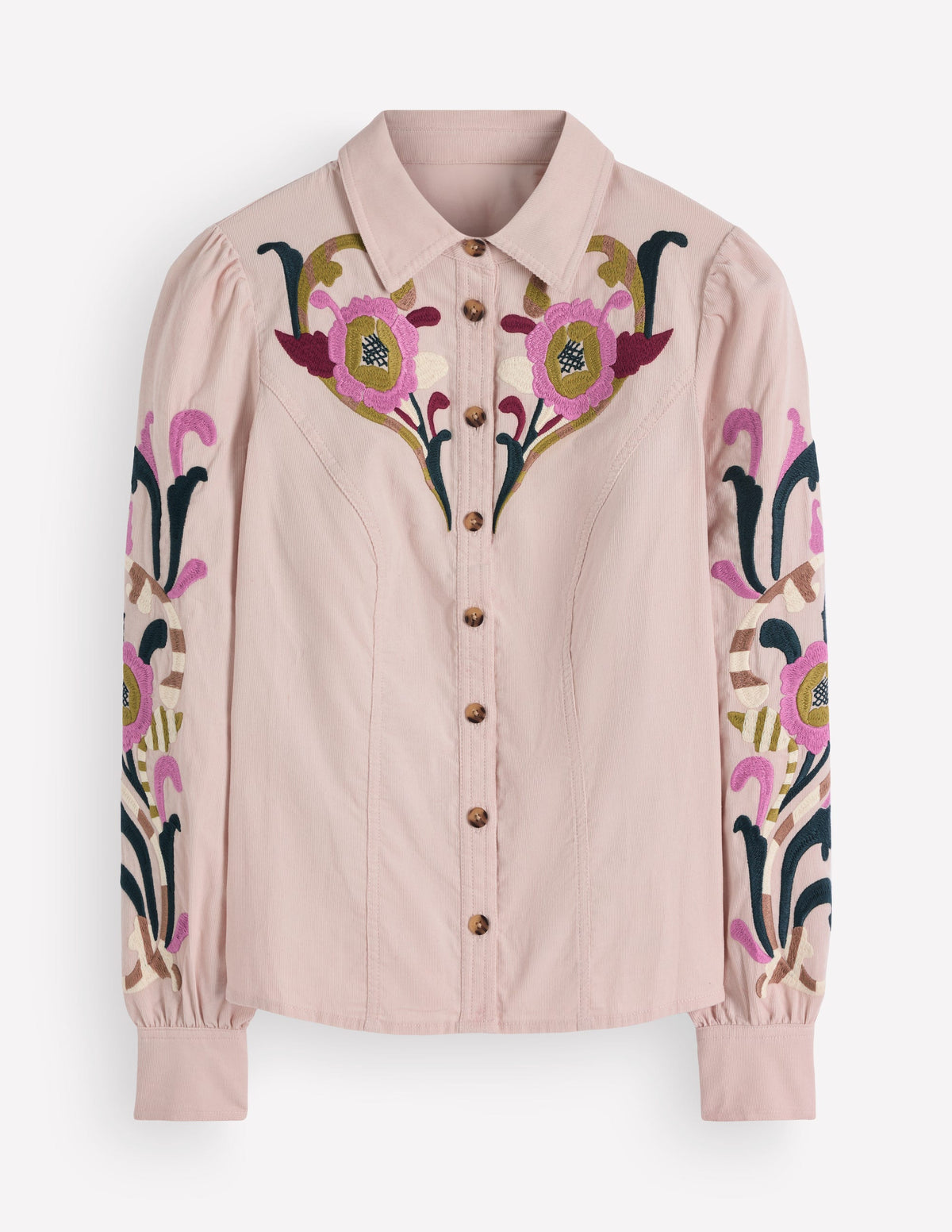 Sky Cord Shirt-Almond Milk, Embroidered-7
