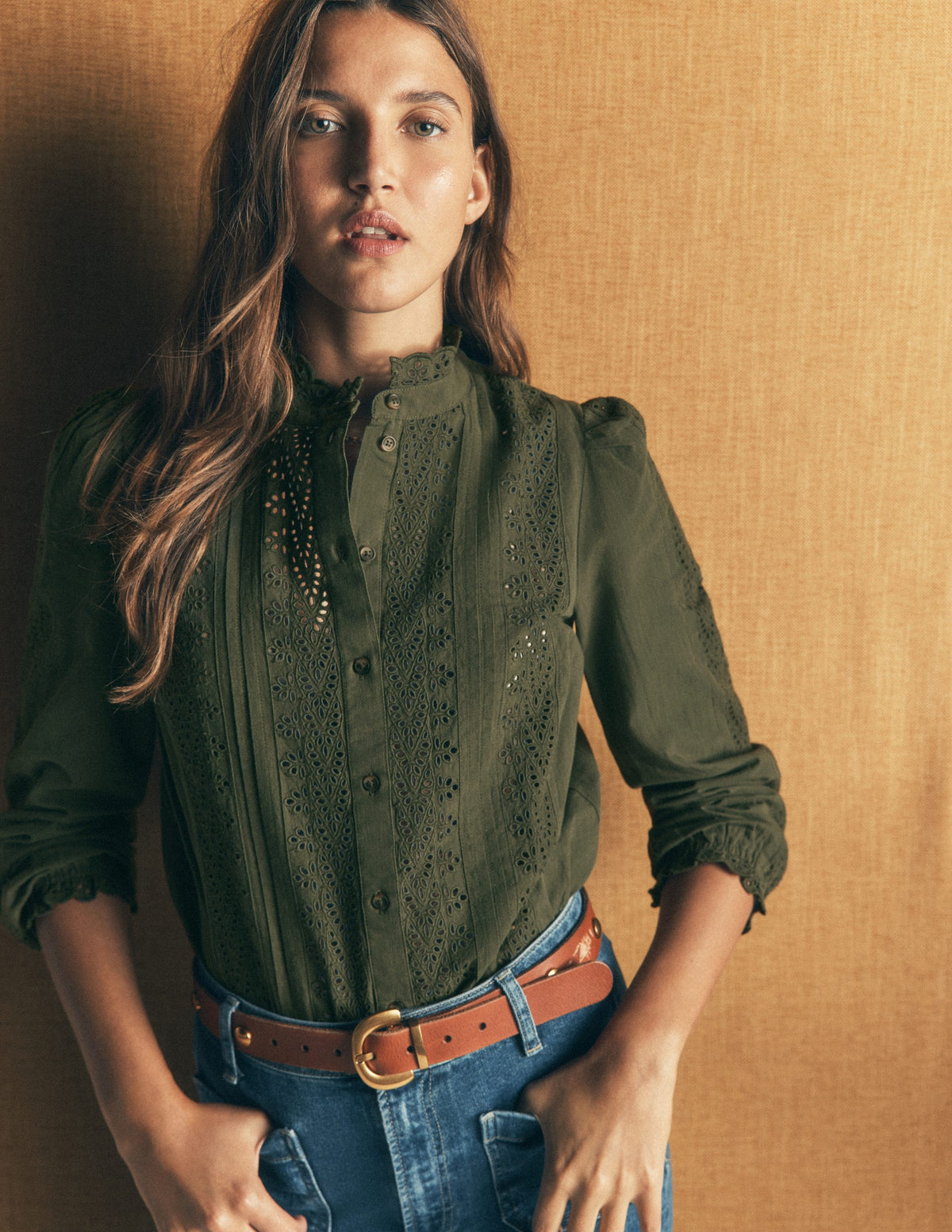 Broderie Cotton Top-Scarab-5