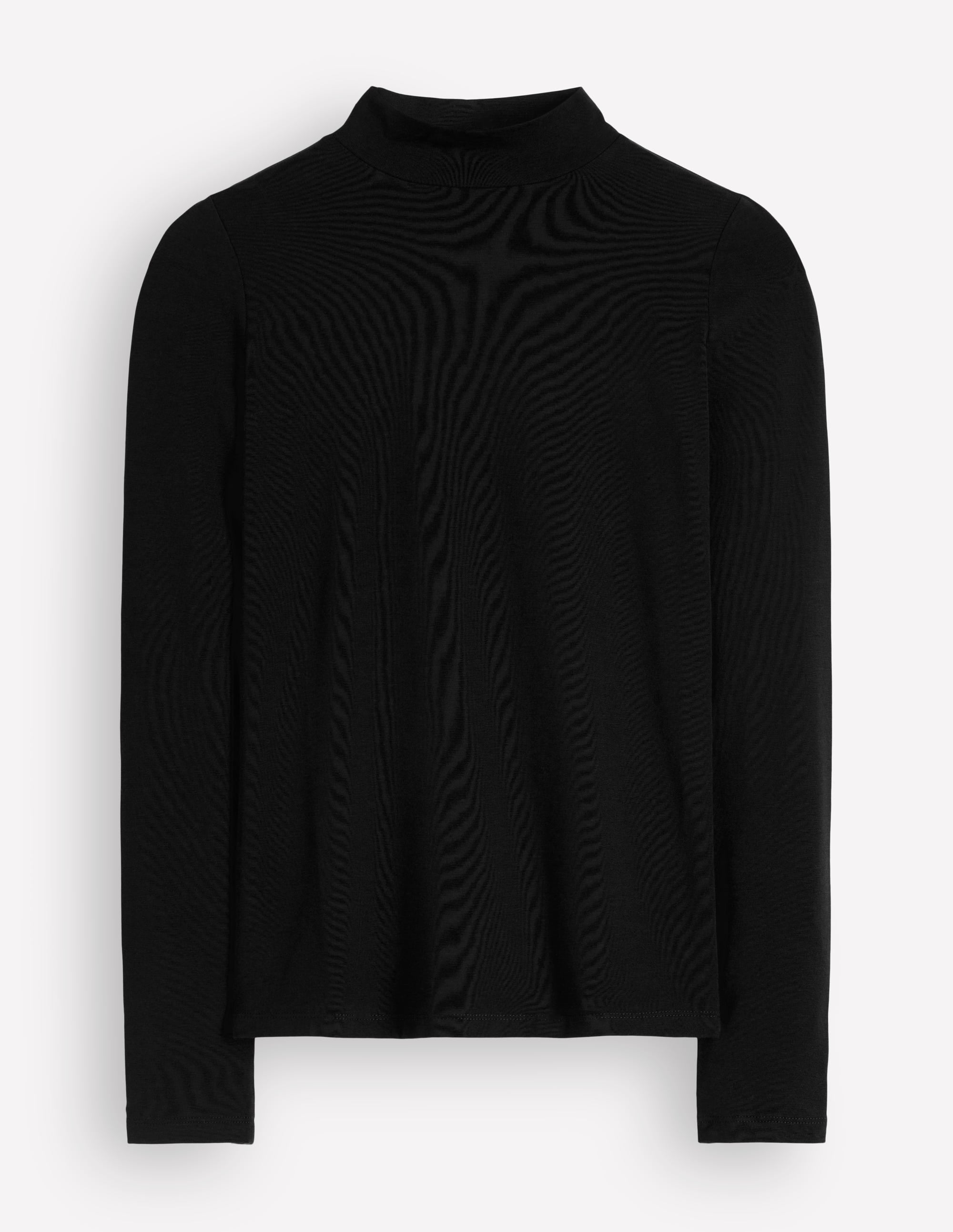 High Neck Jersey Top-Black - Image 5
