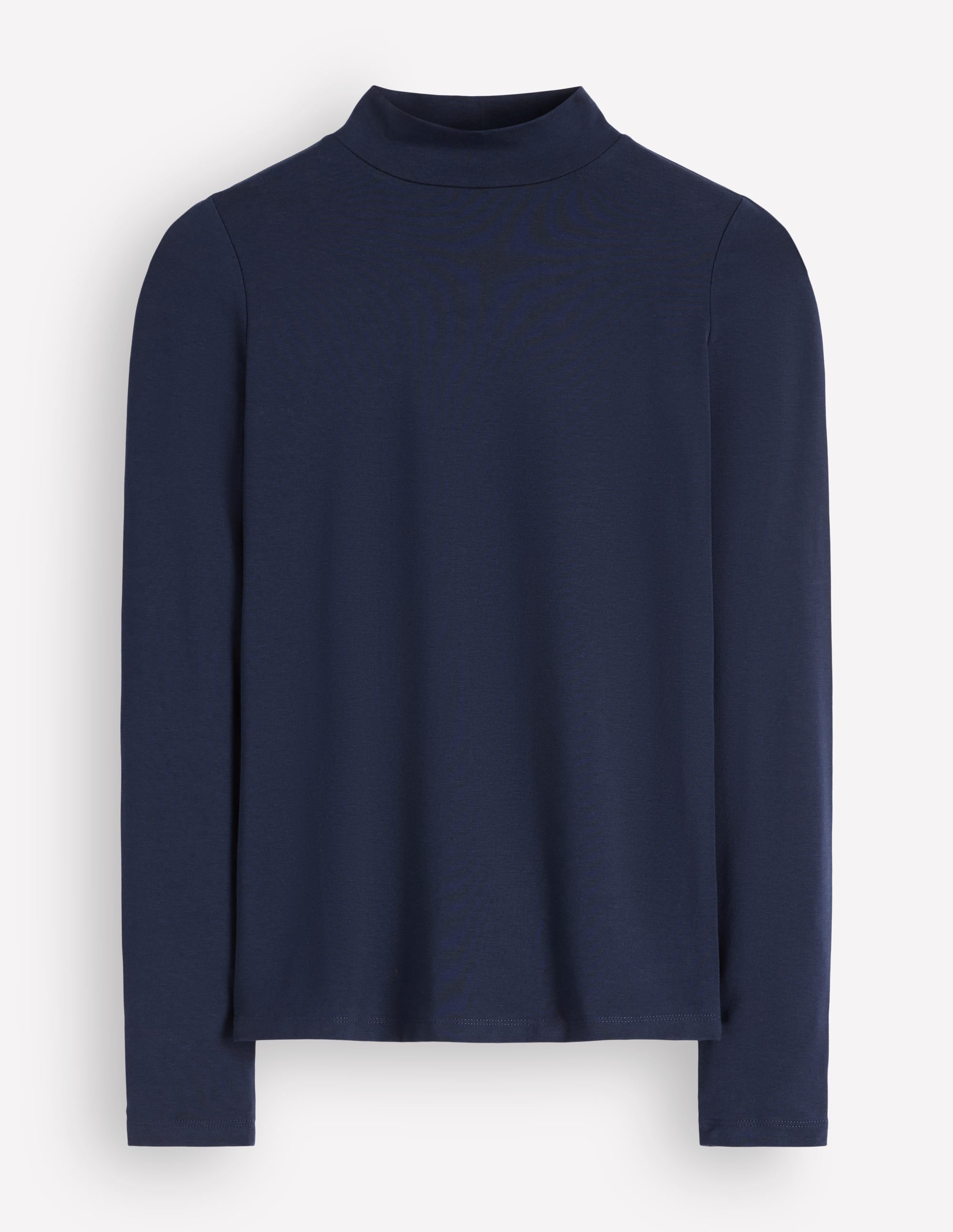 High Neck Jersey Top-Navy - Image 5