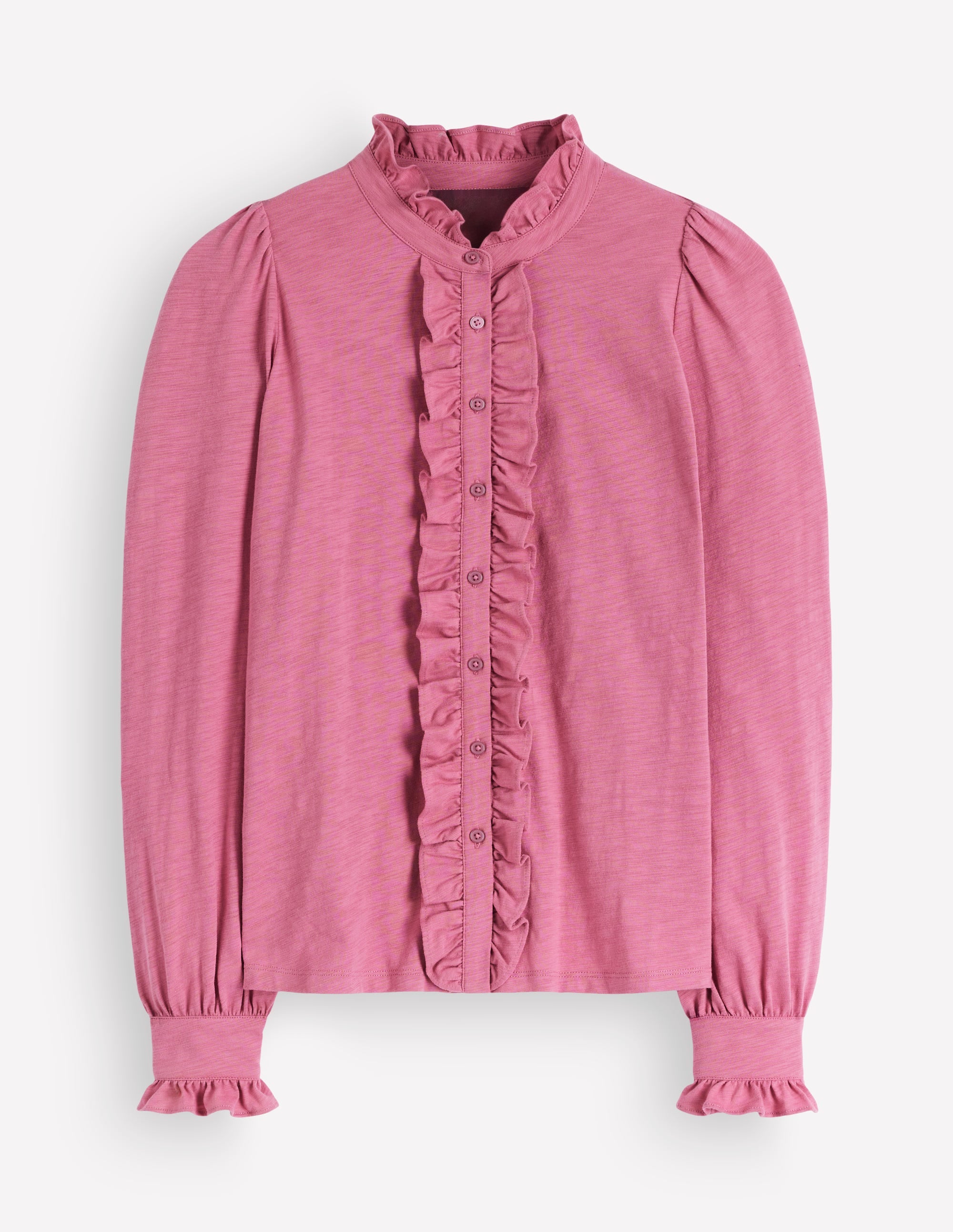 Jersey Frill Blouse-Pink Heather - Image 5