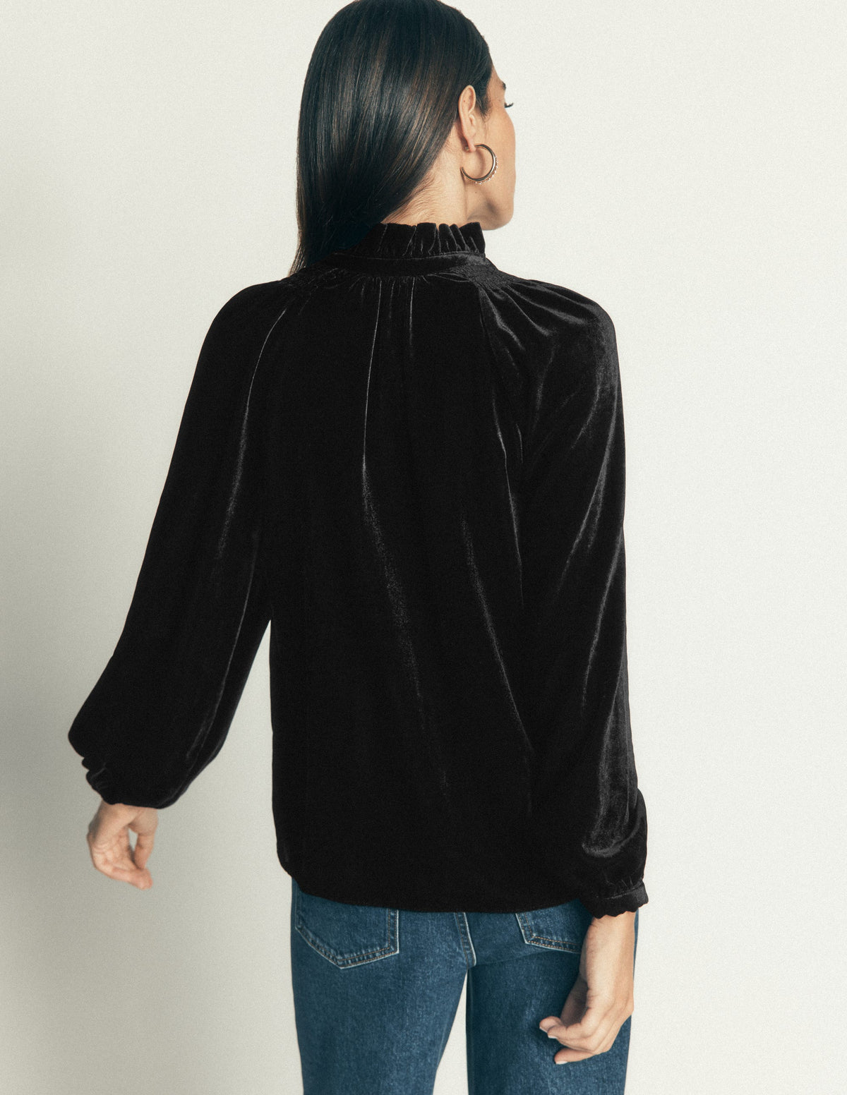 Erica Frill Velvet Top-Black-3