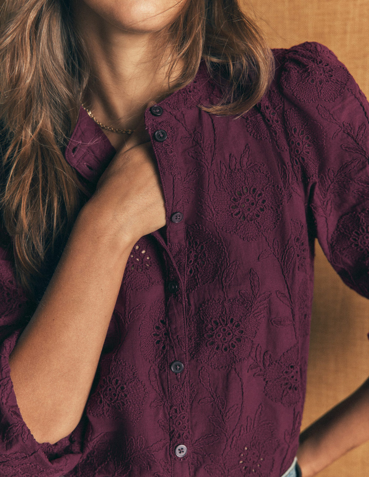 Broderie Cotton Top-Wine Tasting-2