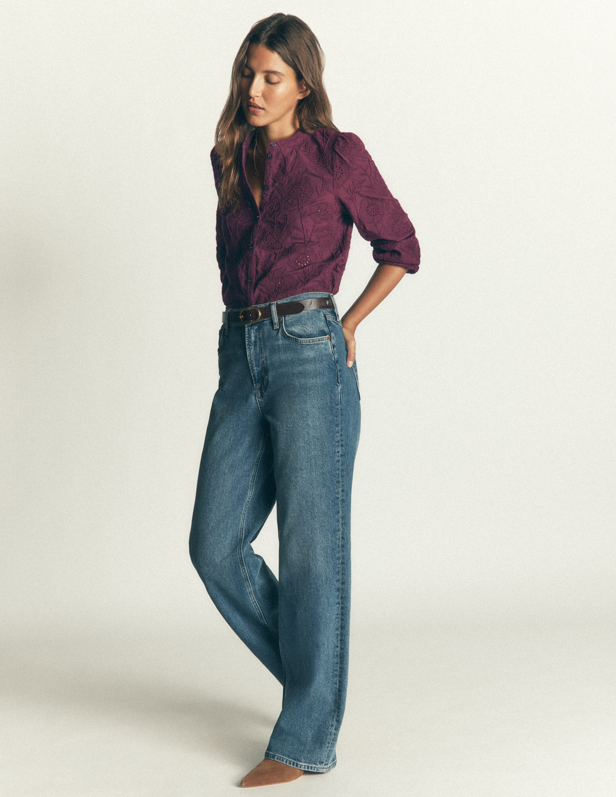Broderie Cotton Top-Wine Tasting-4
