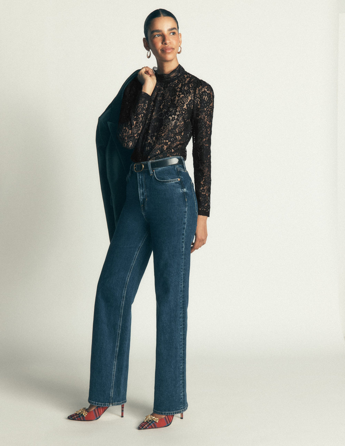 Lace Detail Top-Black-4