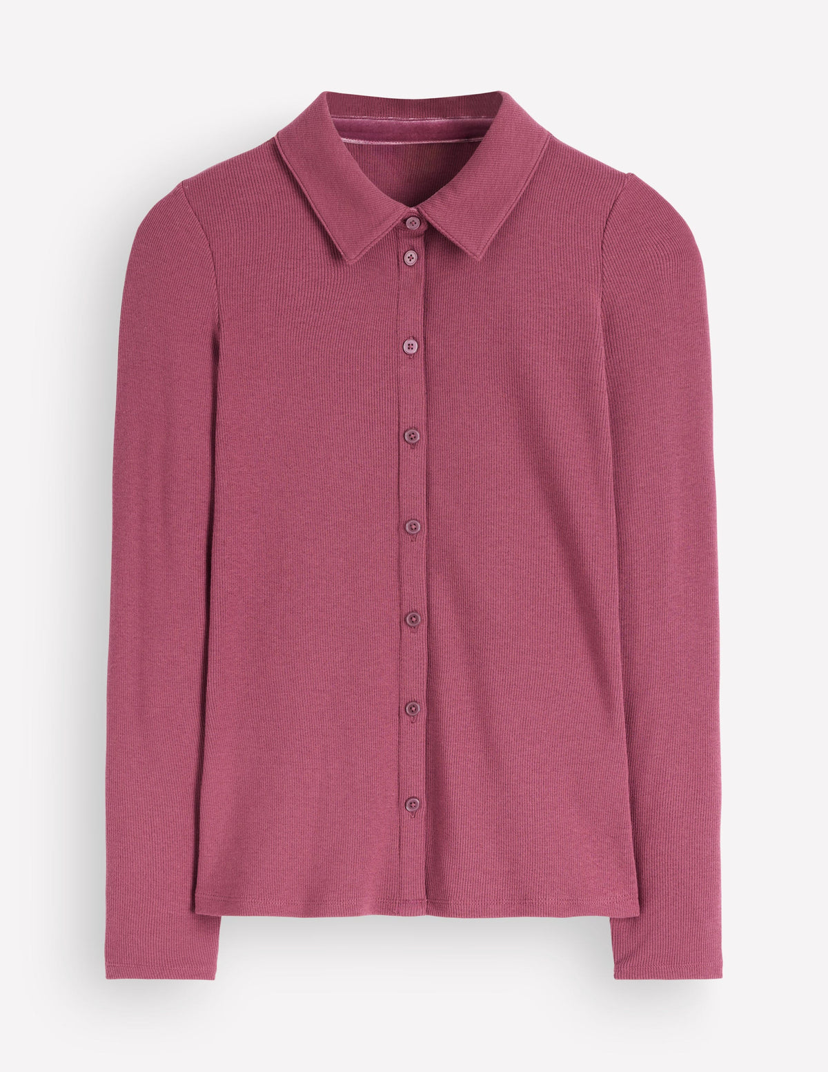 Jersey Velvet Ribbed Shirt-Maroon-5