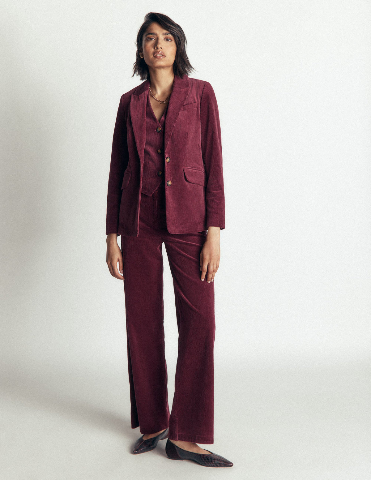 Stamford Cord Blazer-Dark Crimson-4