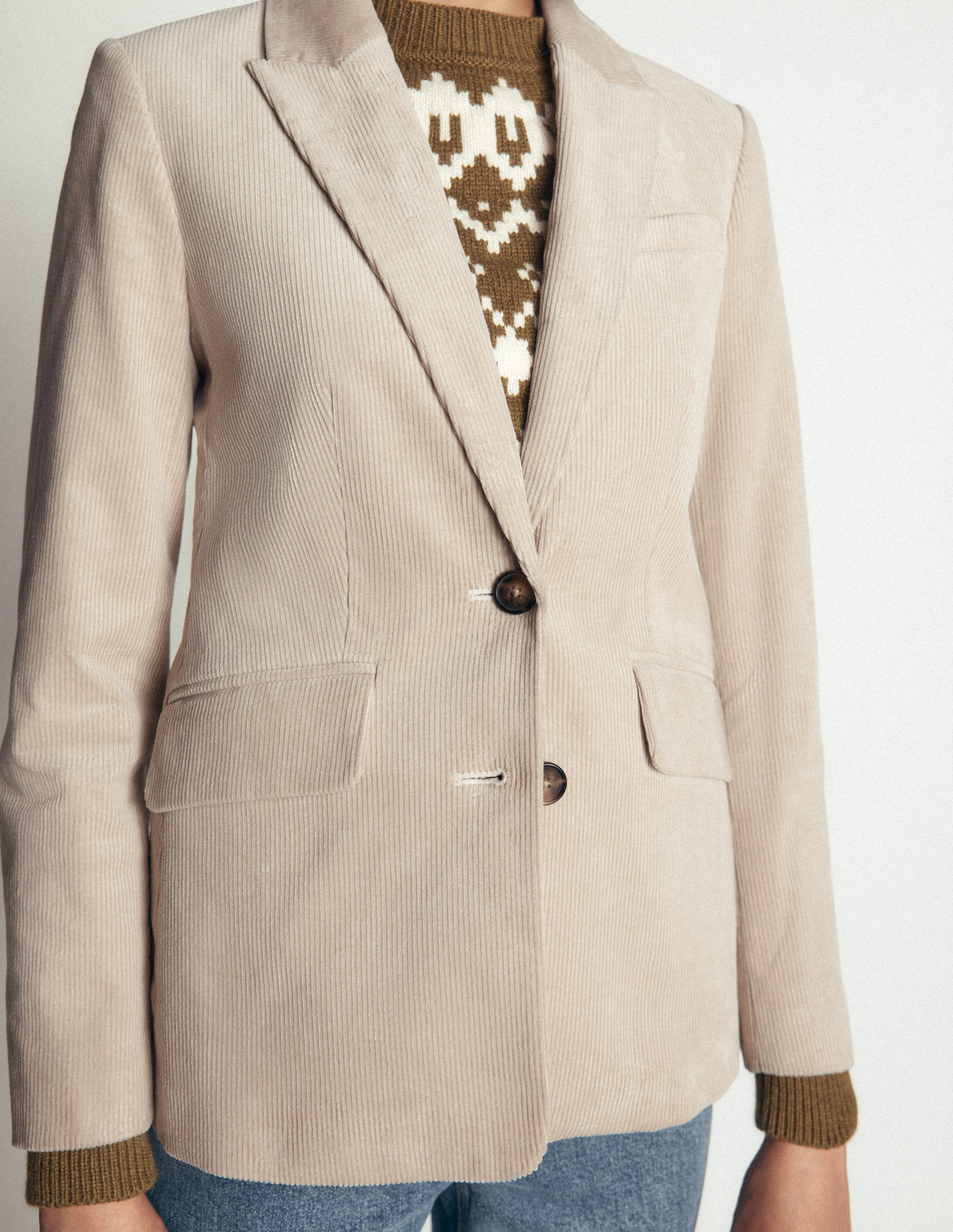 Stamford Cord Blazer-Latte - Image 3