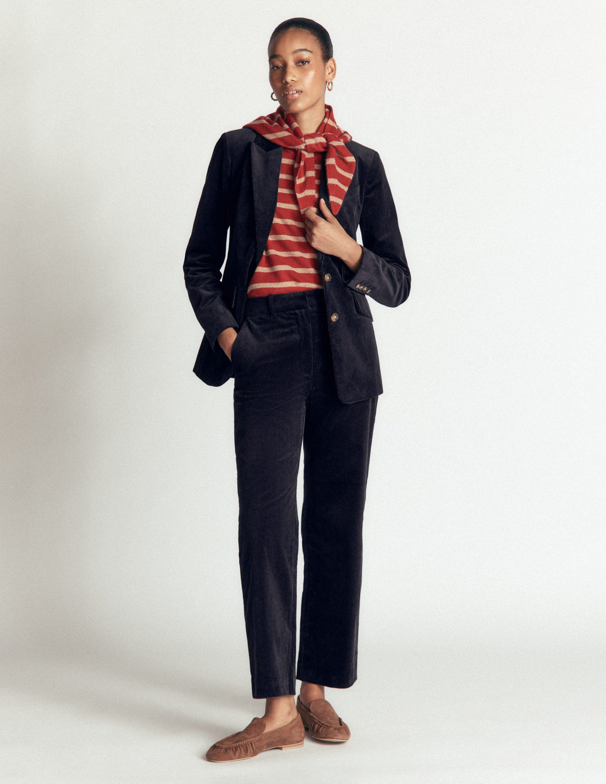 Stamford Cord Blazer-Navy-1