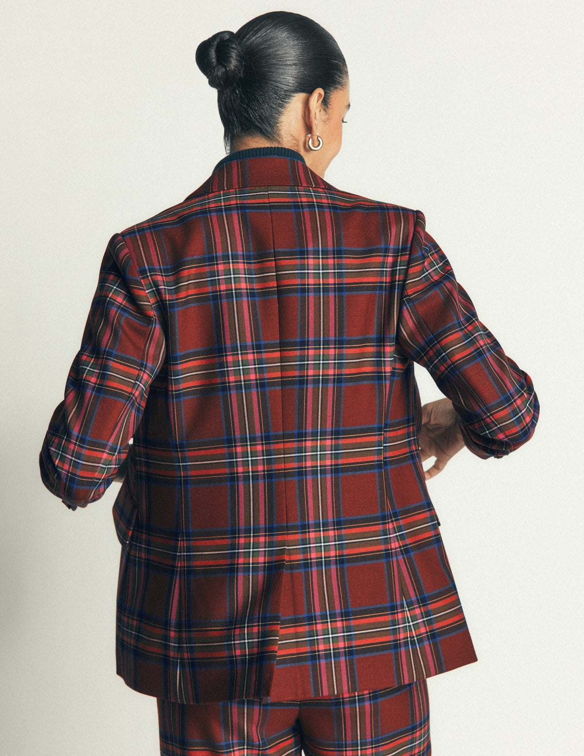 Stamford Wool Blazer-Brown, Blue and Orange Check-4