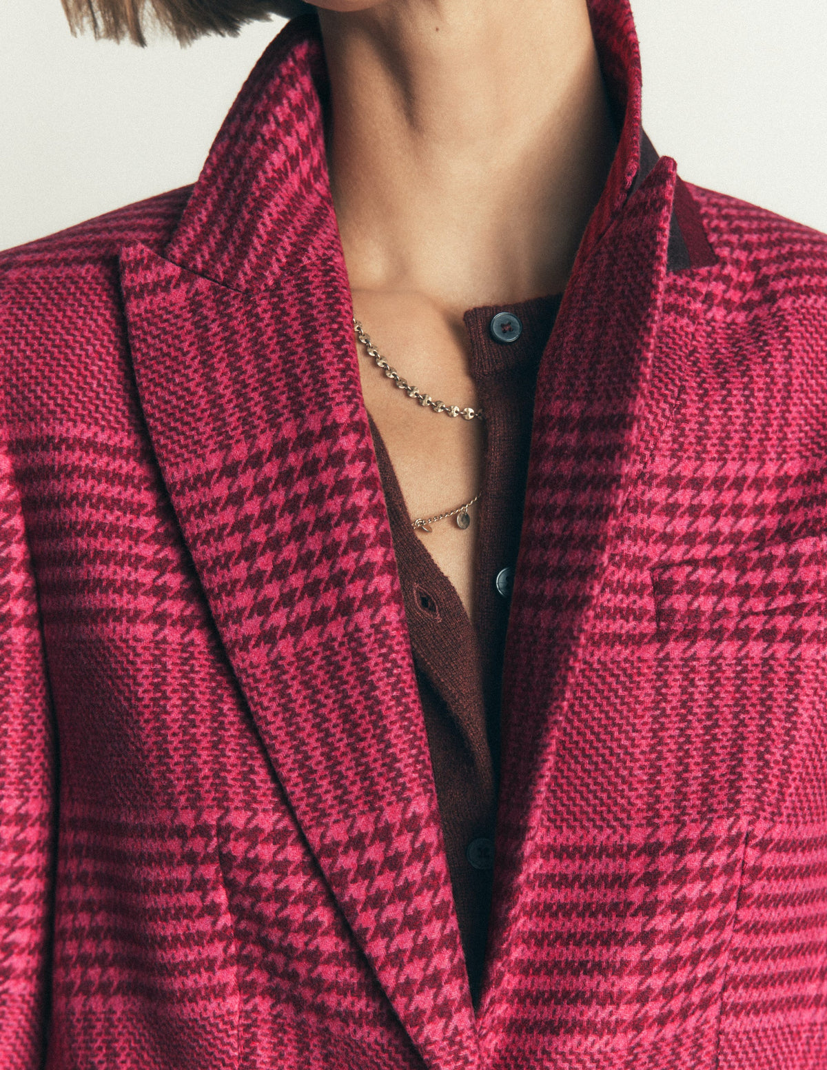 Stamford Wool Blazer-Pink And Maroon Check-4