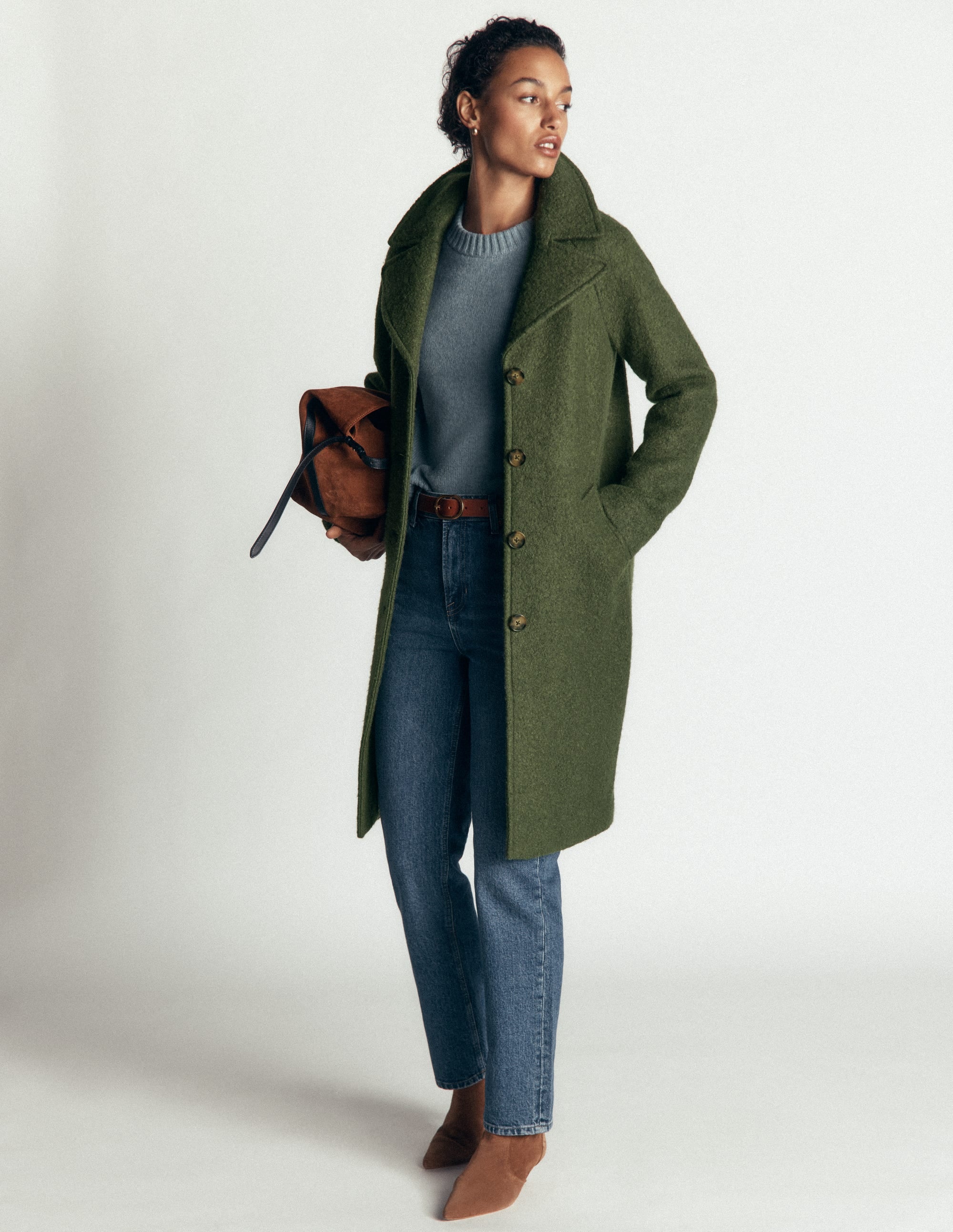 Cotswold Wool Coat-Hunter Green - Image 1