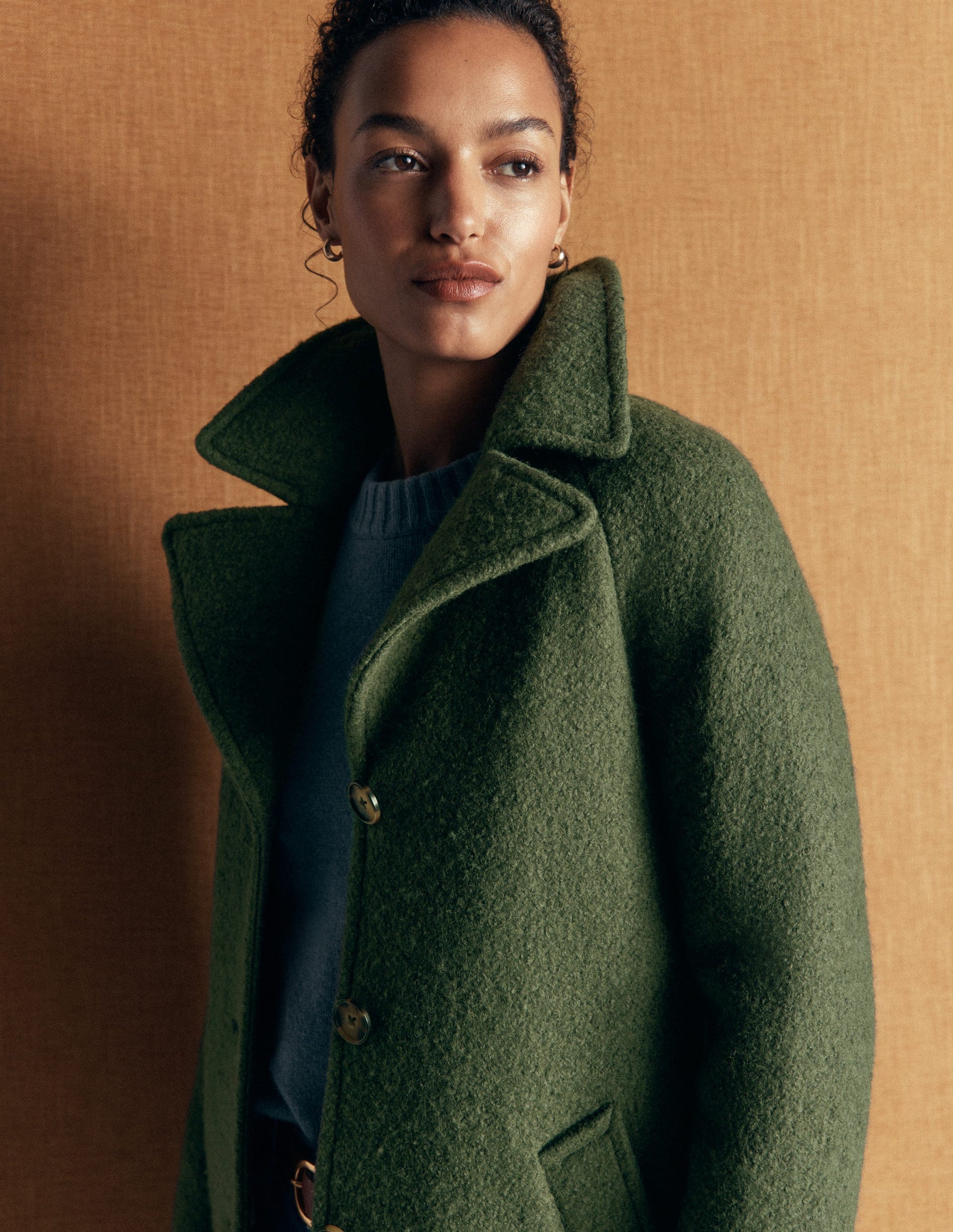 Cotswold Wool Coat-Hunter Green-5