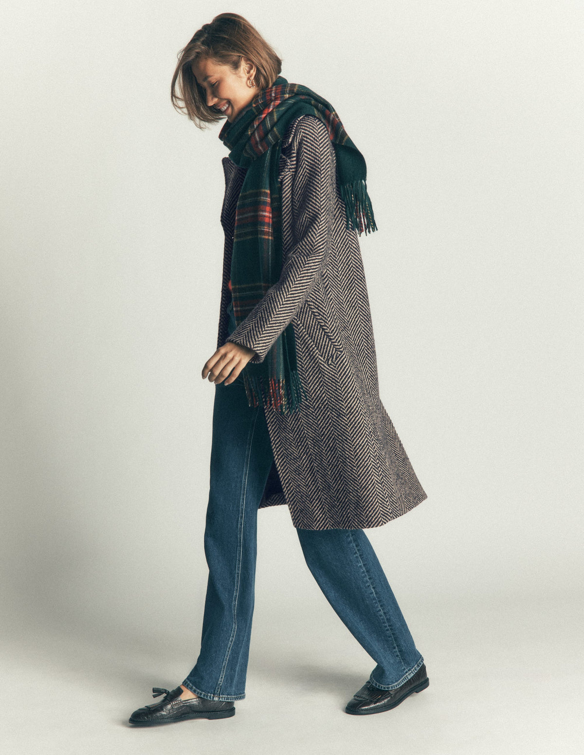 Cotswold Wool Coat-Grey Herringbone-4