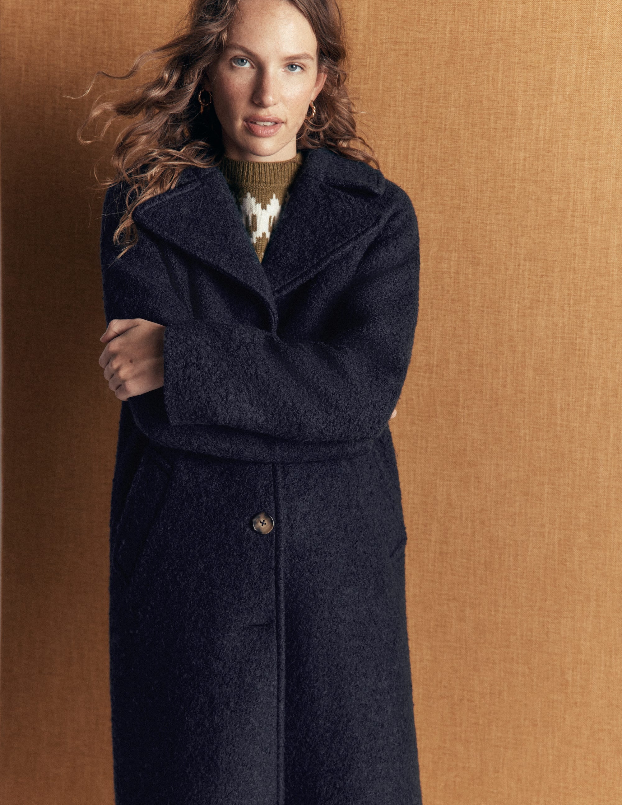 Cotswold Wool Coat-Navy - Image 5