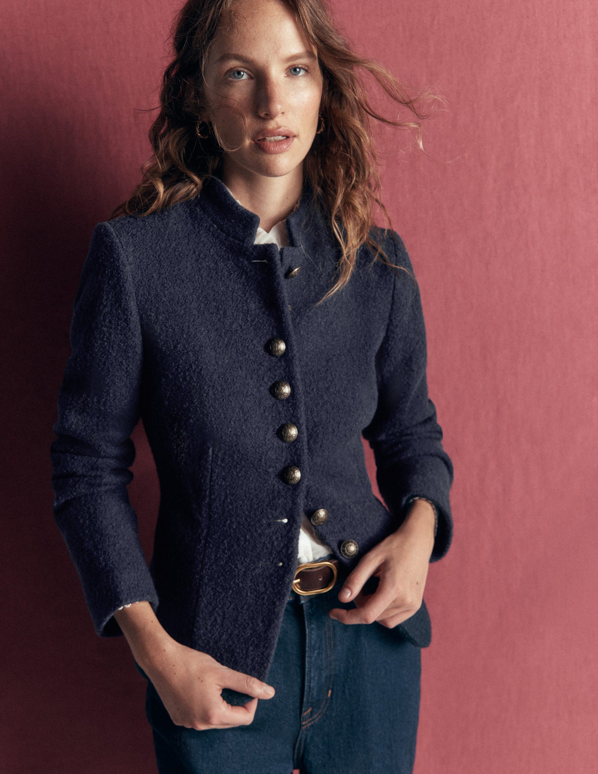 Hereford Boiled Wool Jacket-Navy-1