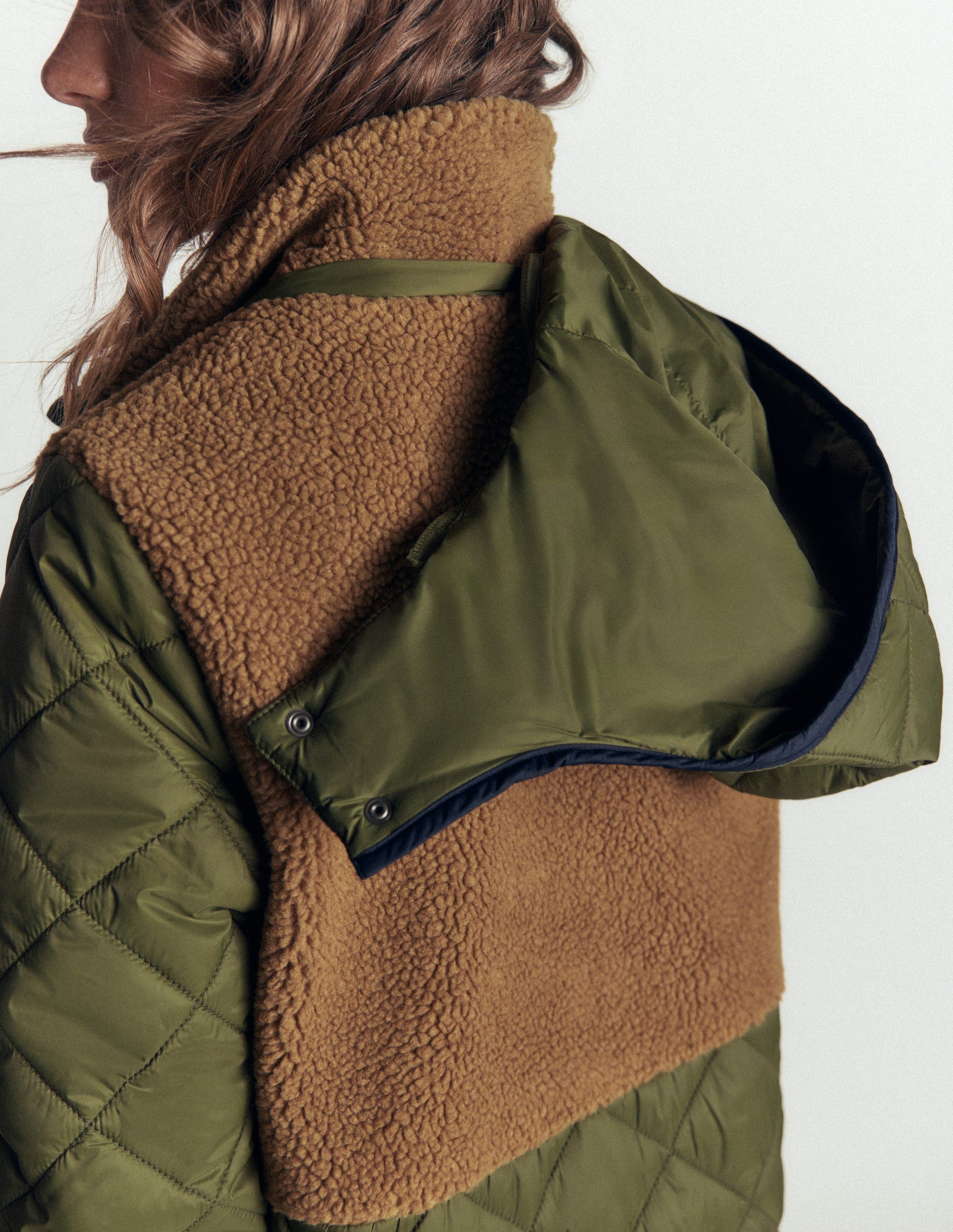 Borg Mix Coat-Woodland Green-5