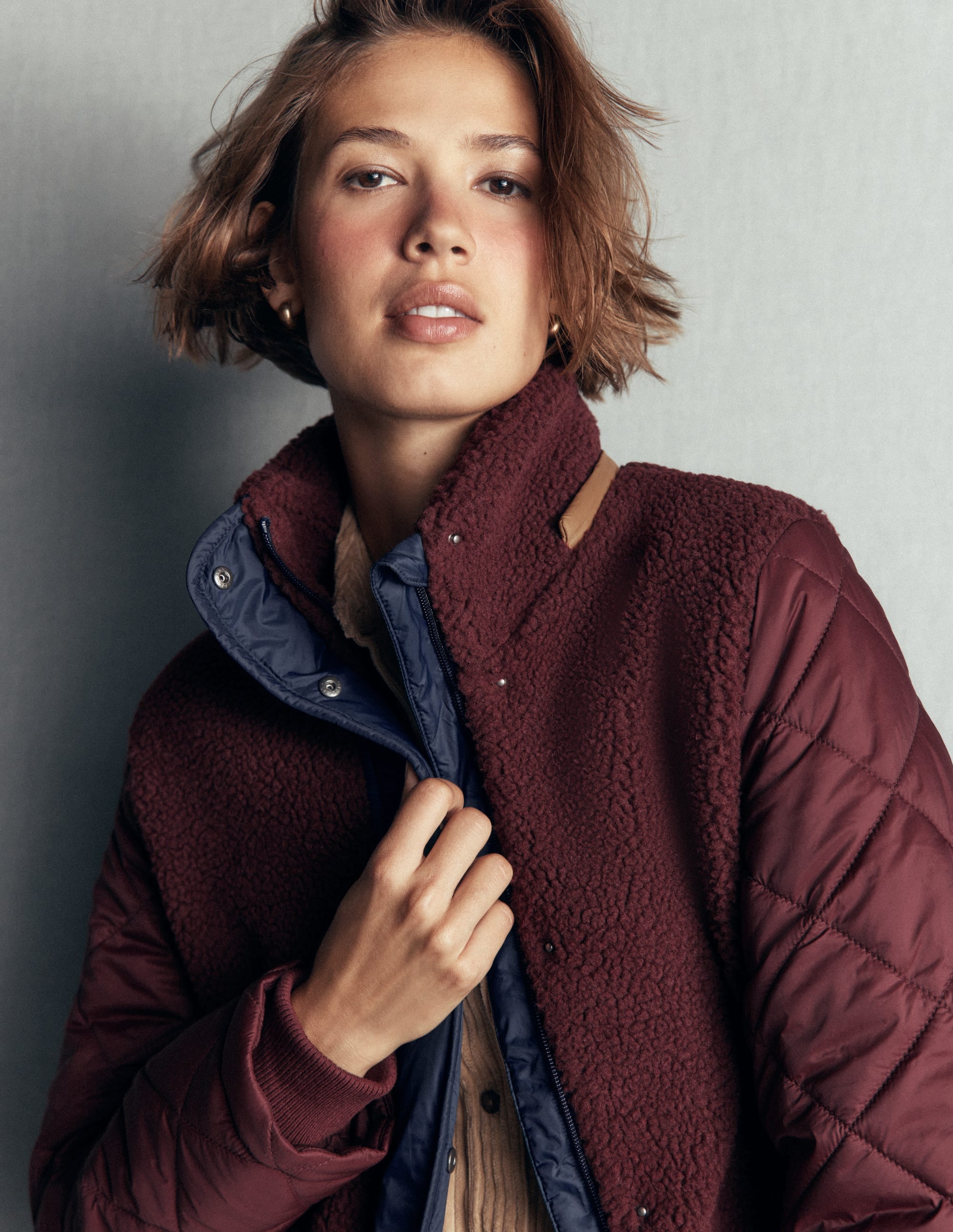 Borg Mix Coat-Deep Wisteria - Image 6