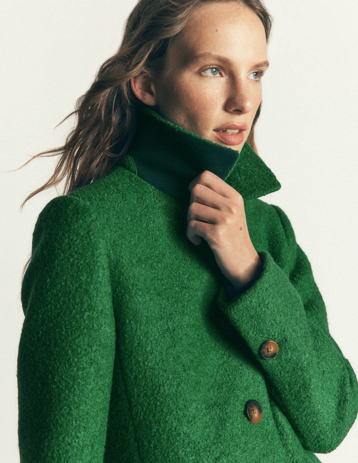 Aylesford Wool Coat-Fresh Green - Image 2