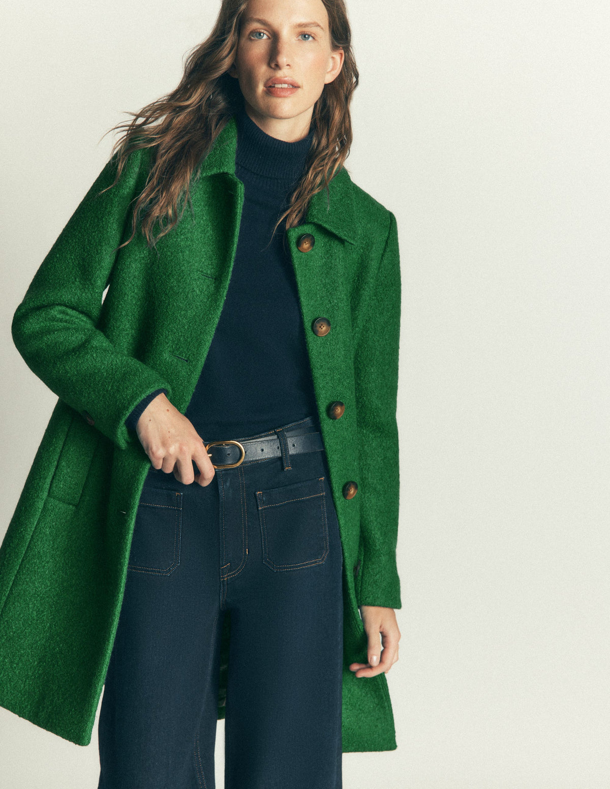 Aylesford Wool Coat-Fresh Green - Image 4