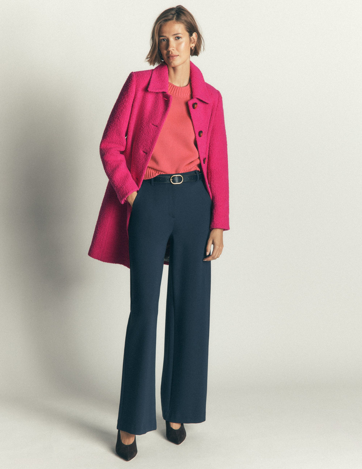 Aylesford Wool Coat-Bright Pink - Image 4