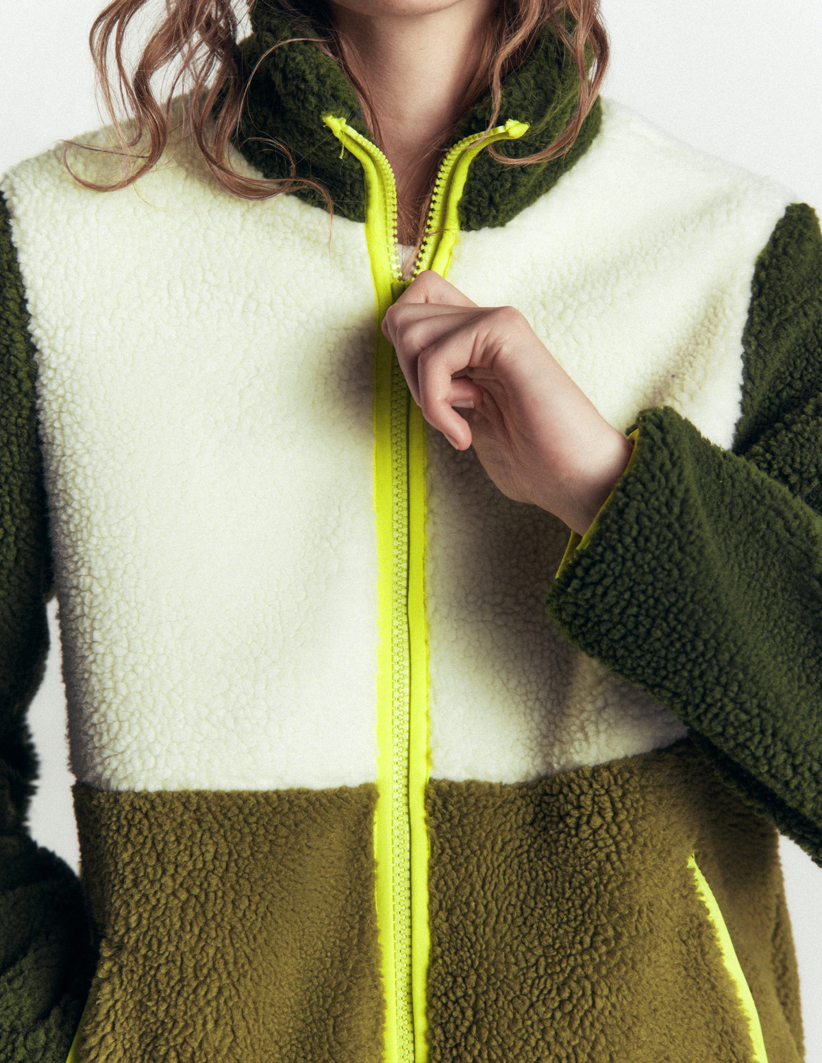 Alnwick Borg Jacket-Green, Ivory Colour Block-2
