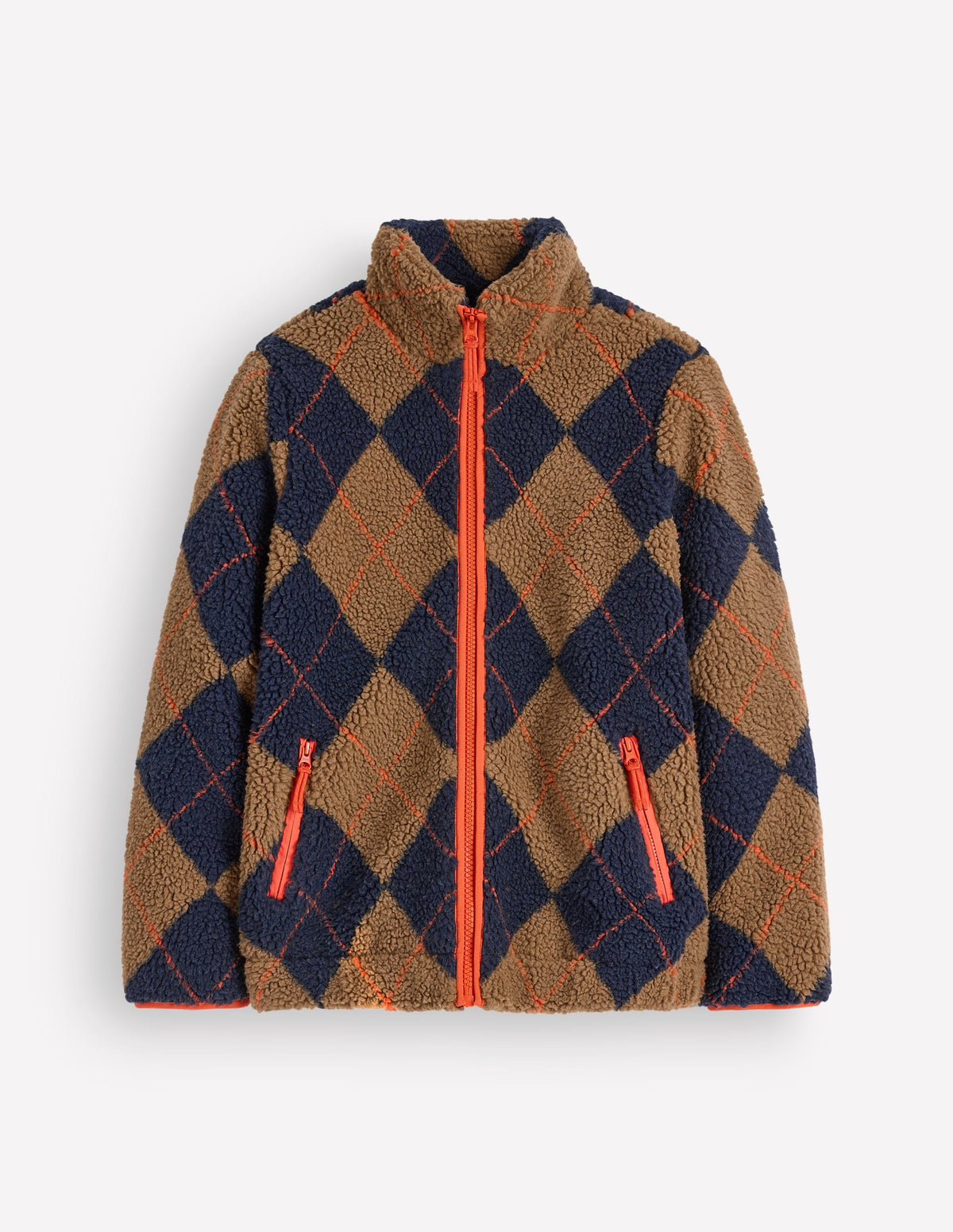 Alnwick Borg Jacket-Camel, Navy & Orange Argyle-8