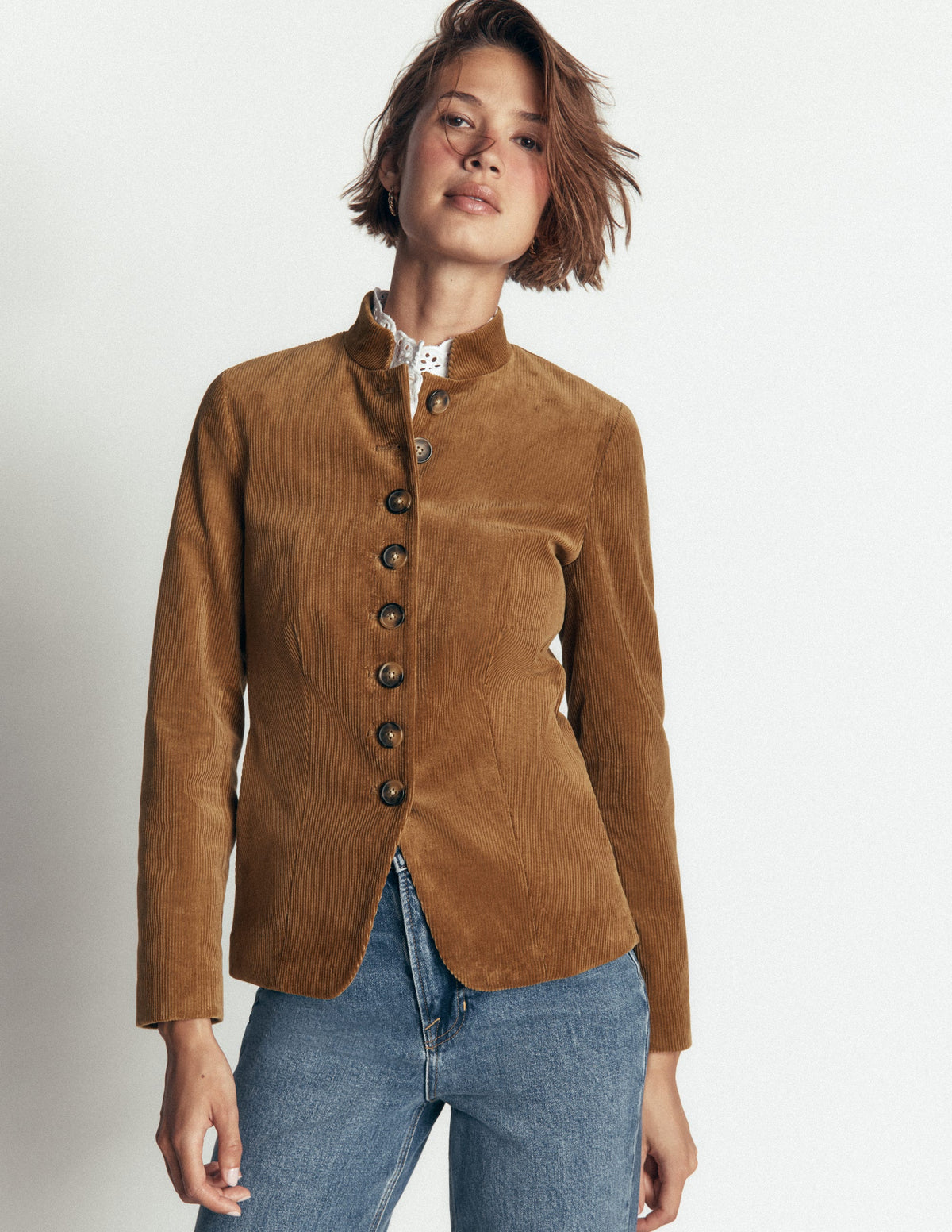 Hereford Military Cord Jacket-Gingerbread-1