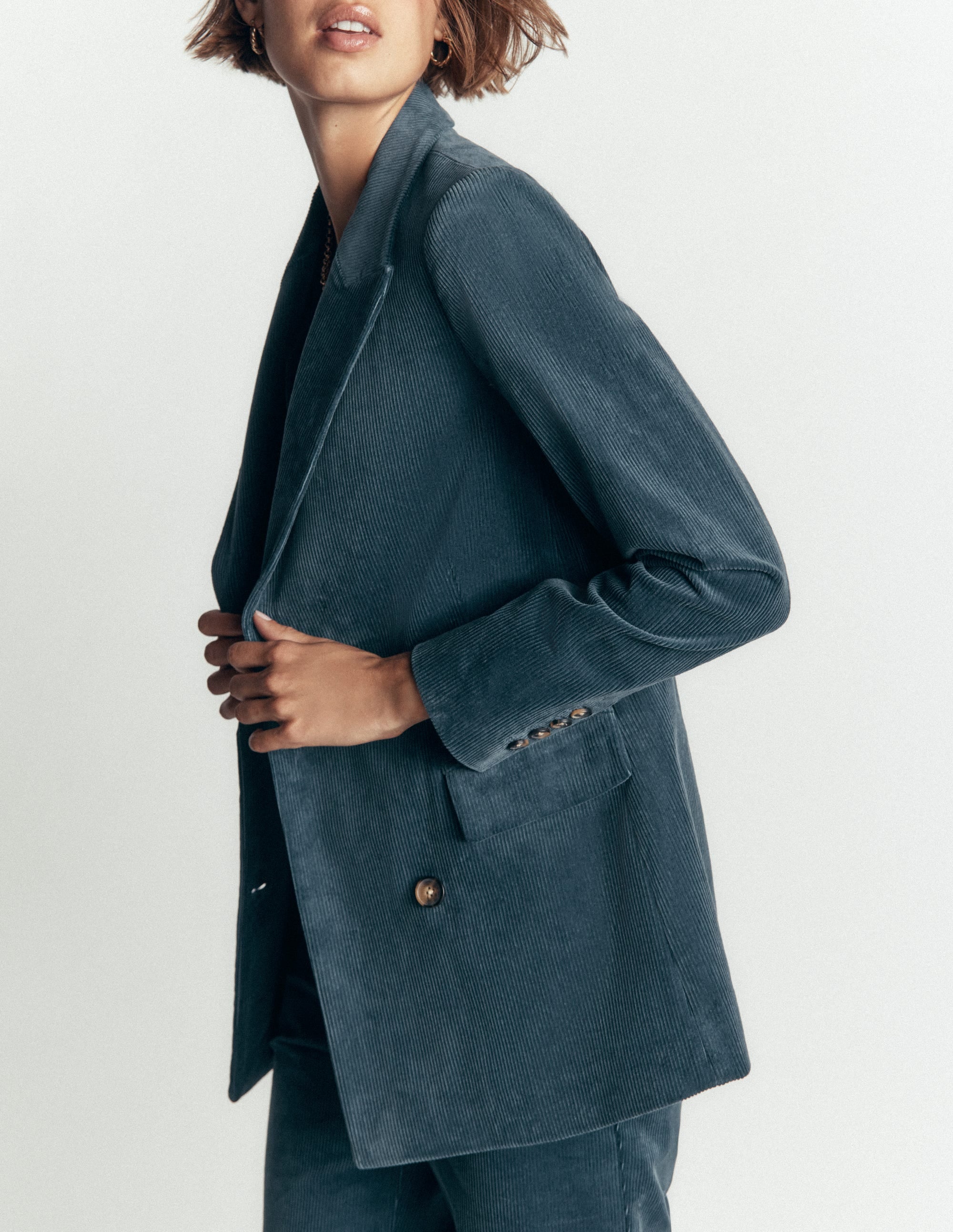 Keswick Cord Blazer-Storm Blue - Image 5