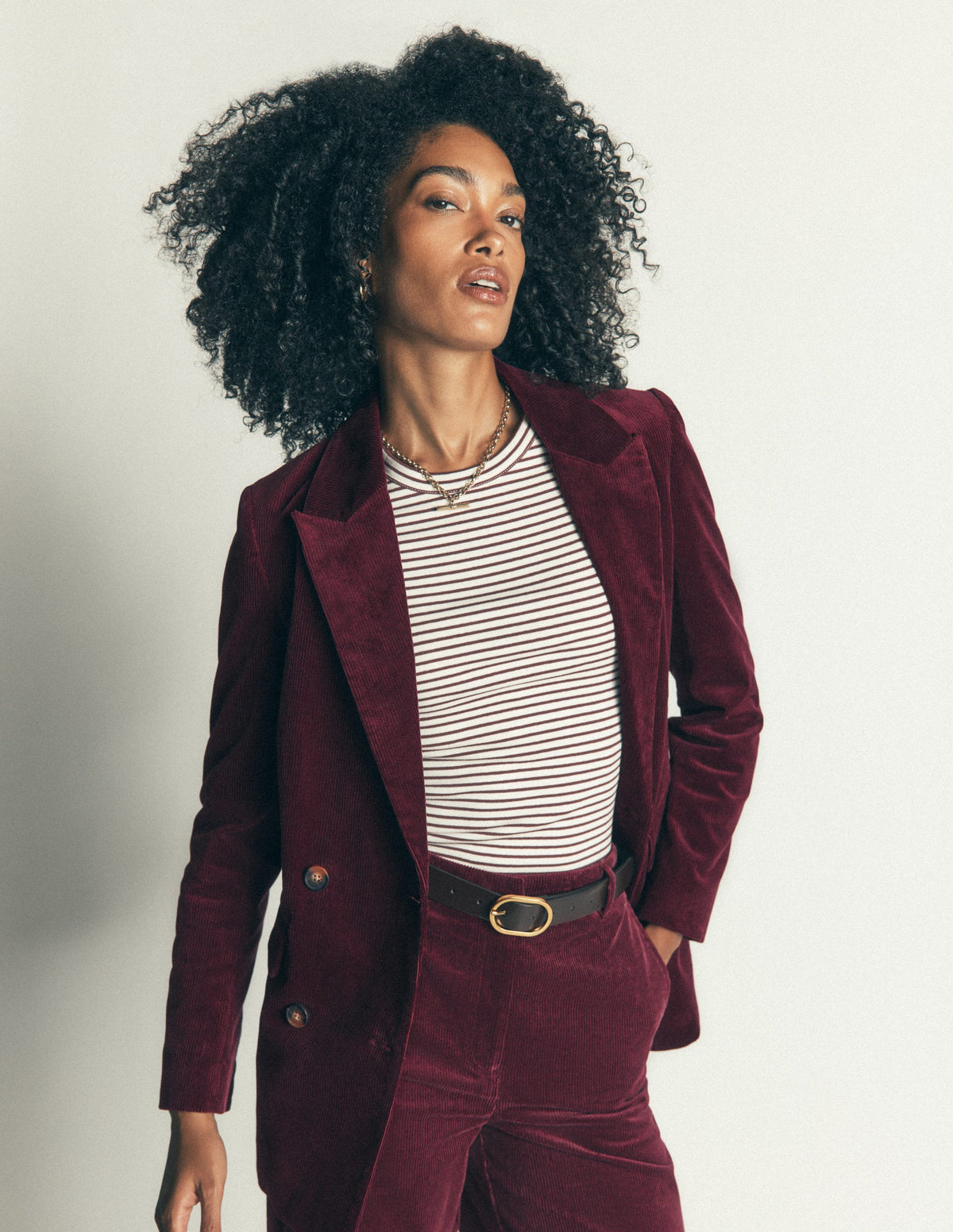 Keswick Cord Blazer-Dark Crimson-6