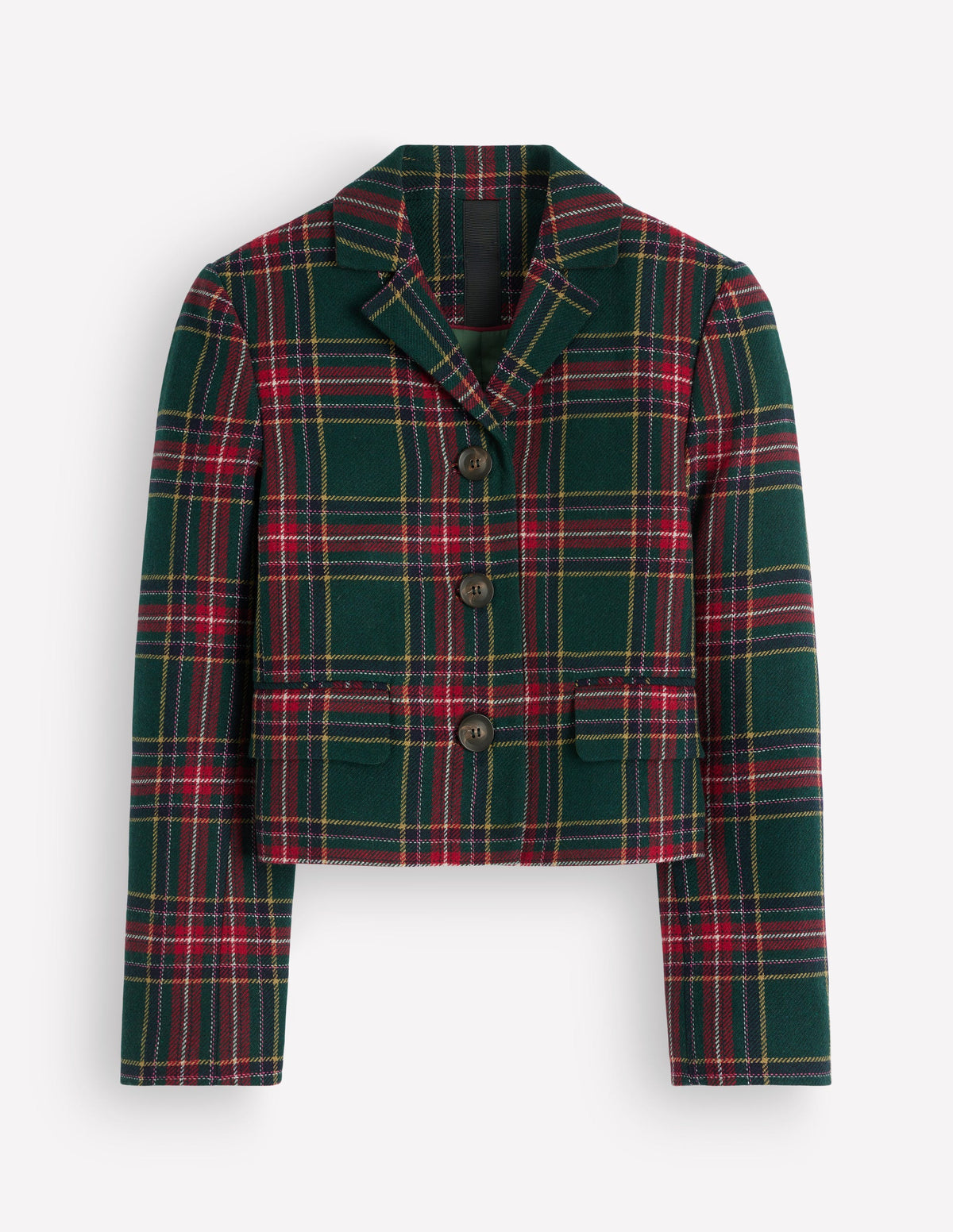 Dartmouth Wool Blend Blazer-Green, Navy and Red Check - Image 6