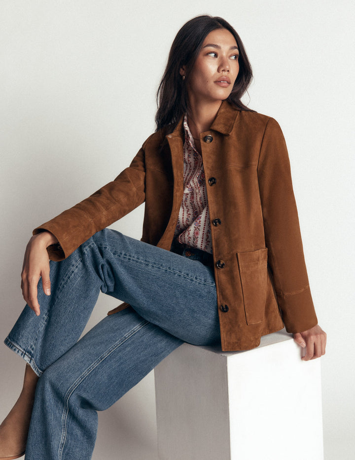 Fife Suede Chore Jacket-Tan