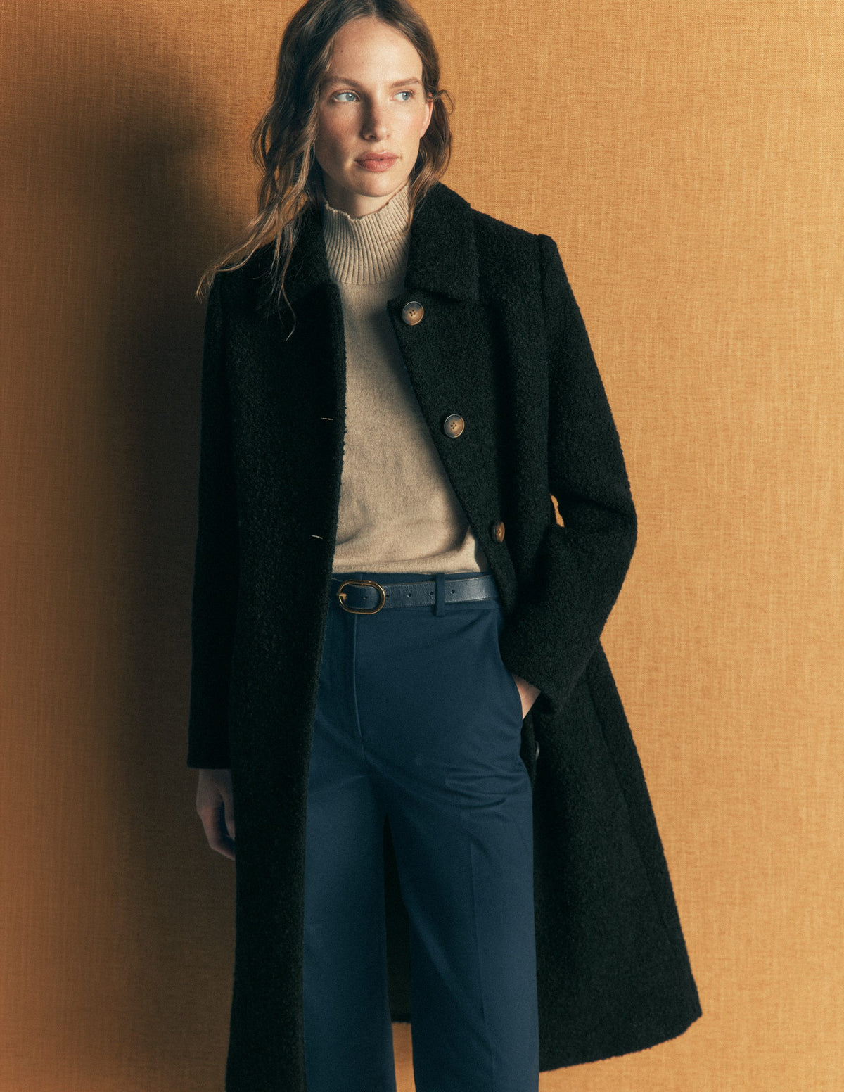 Aylesford Midi Coat-Midnight Emerald - Image 1