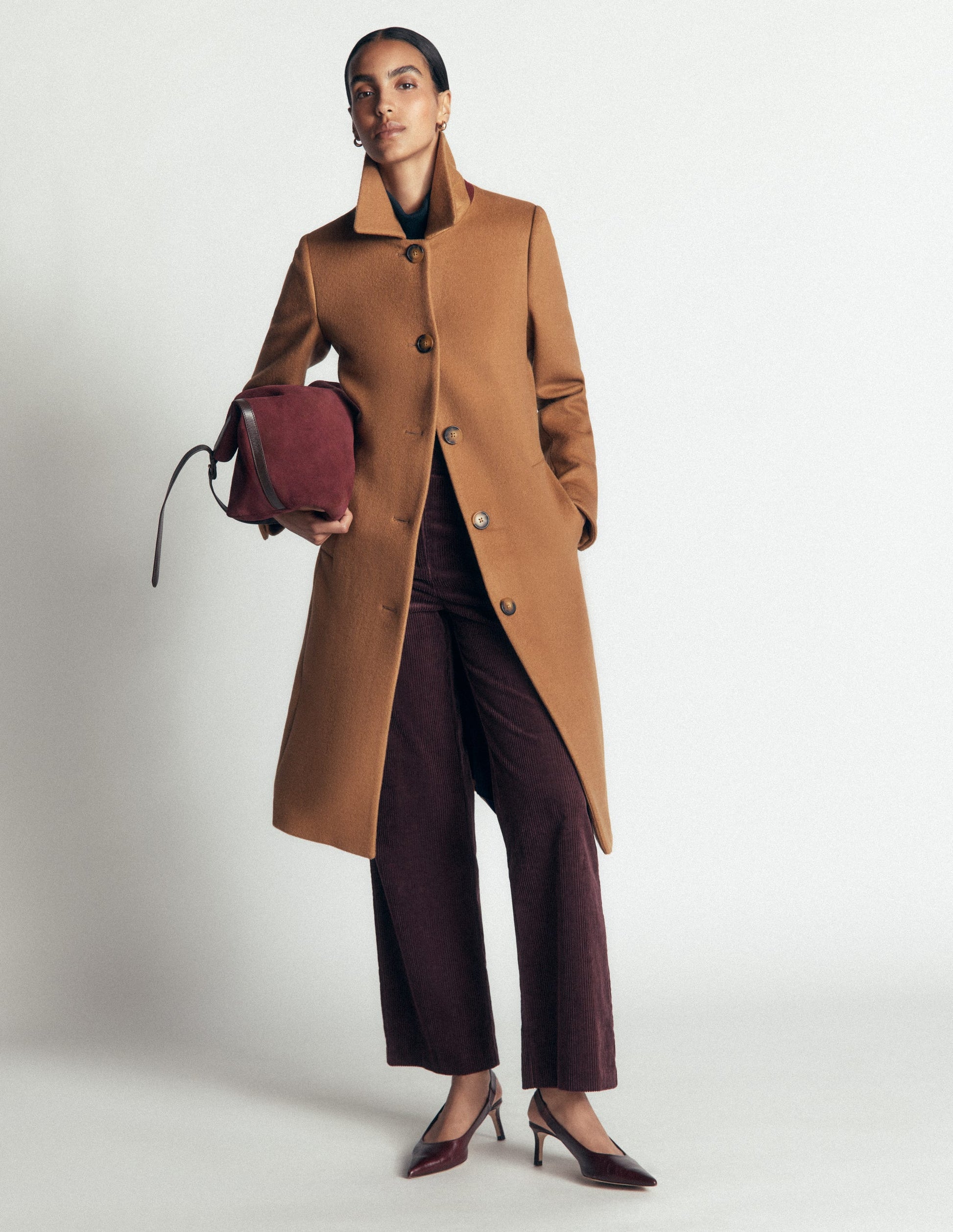 Aylesford Longline Coat-Camel Swooping Hearts-6