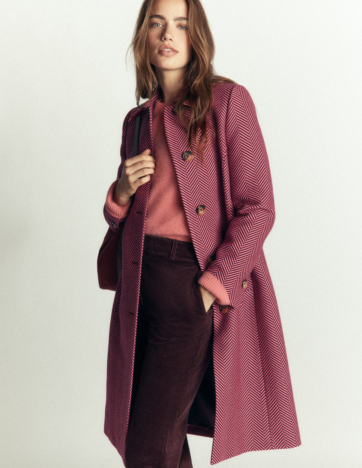 Aylesford Midi Coat-Herringbone-4