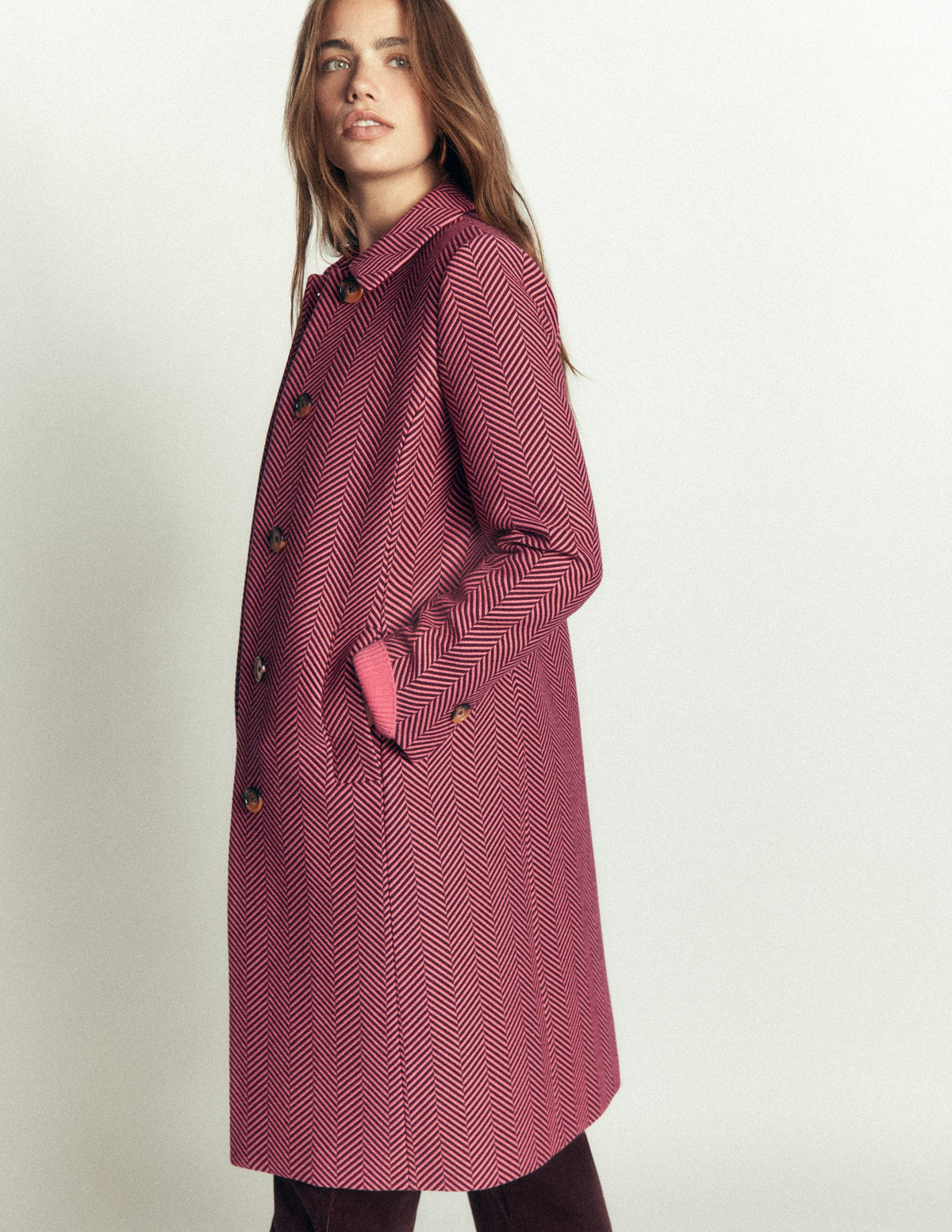 Aylesford Midi Coat-Herringbone - Image 6