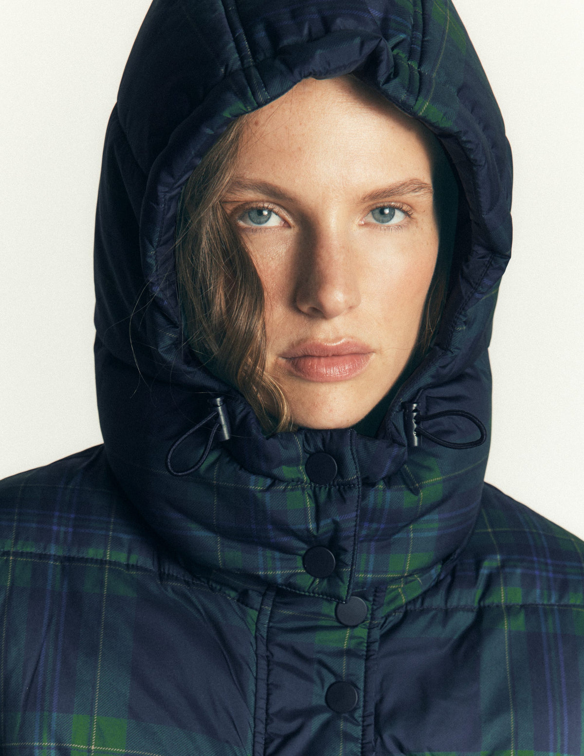 Long Raglan Padded Coat-Navy - Image 7