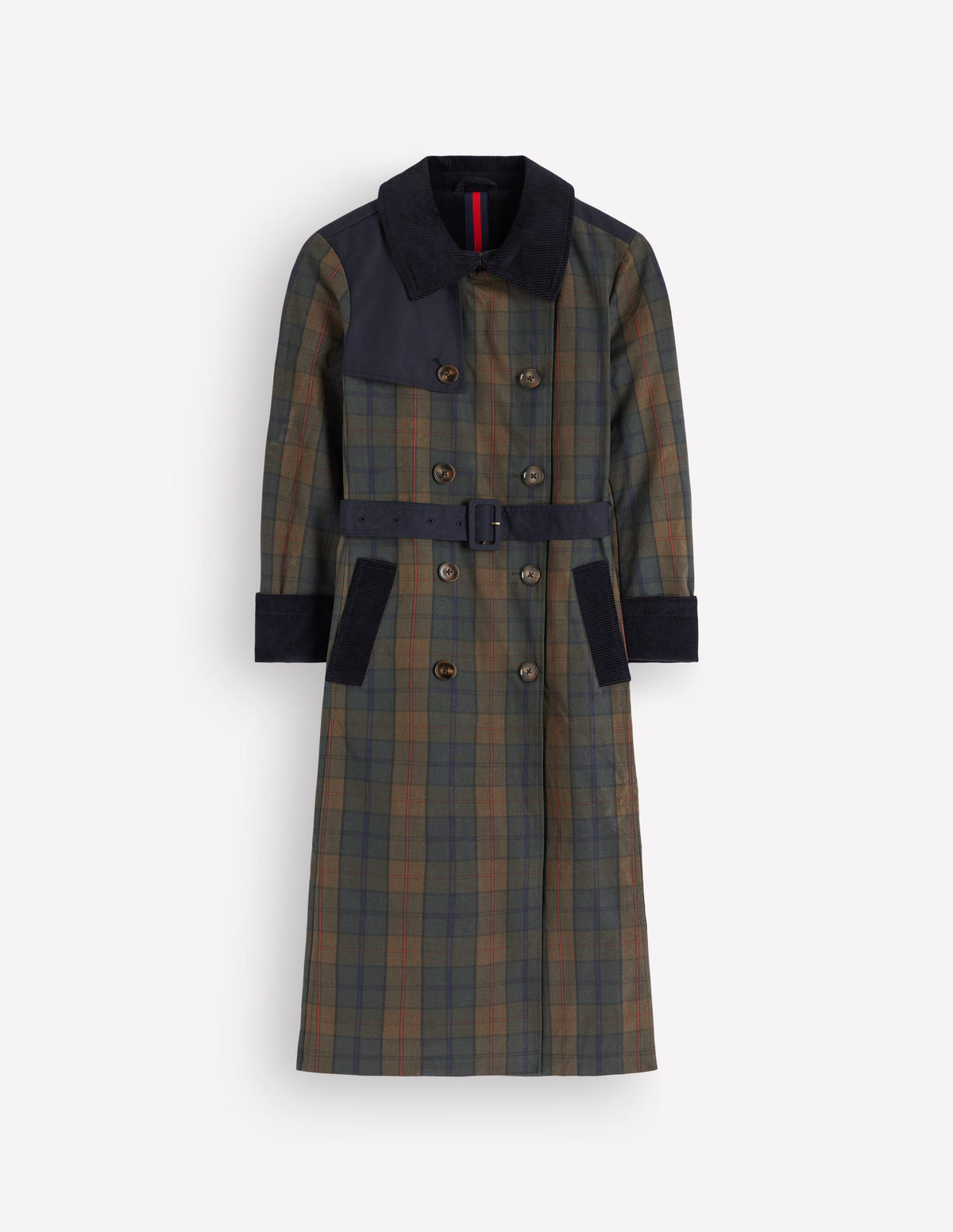 Wax Trench Coat-Olive and Camel Wax Check-6