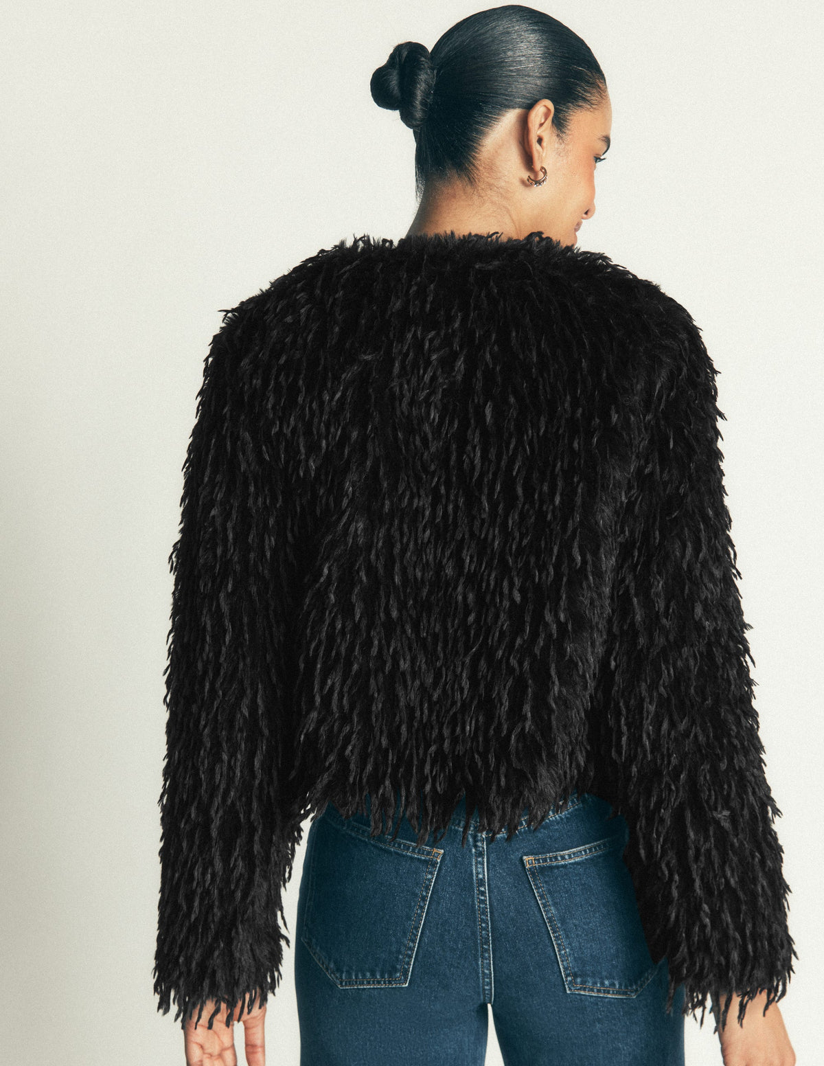 Feather Tassle Jacket-Black - Image 3