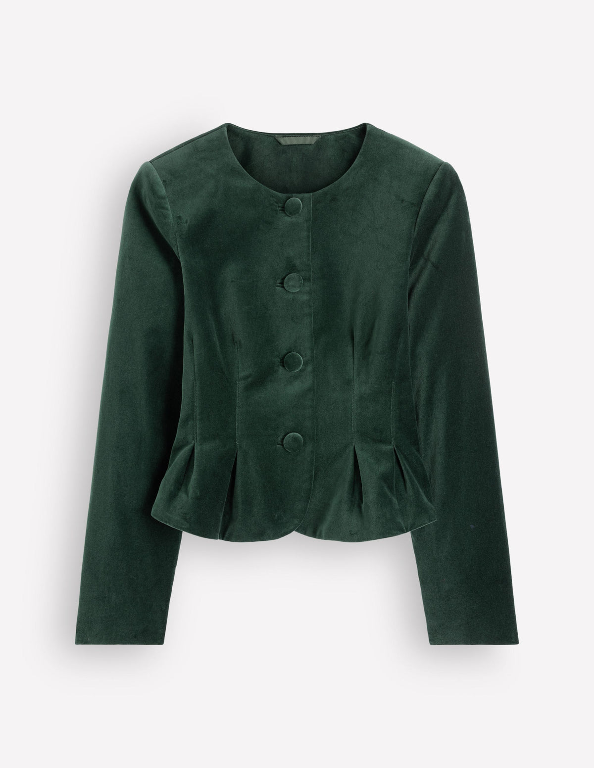 Velvet Waisted Jacket-Hunter Green - Image 8